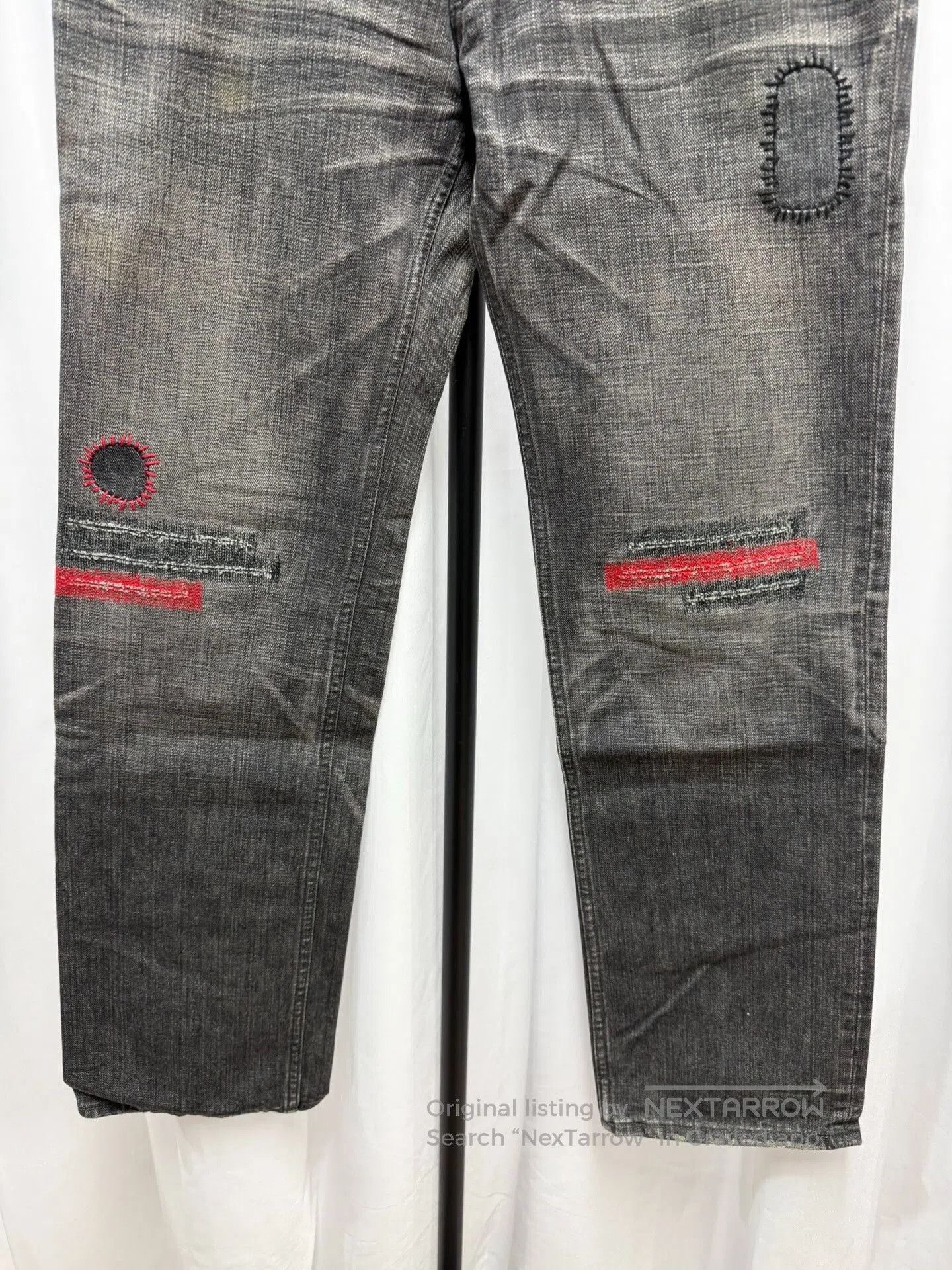 Japanese Brand Rare N.9 Red Line Jeans. Size US 30 / EU 46 - 3 Thumbnail