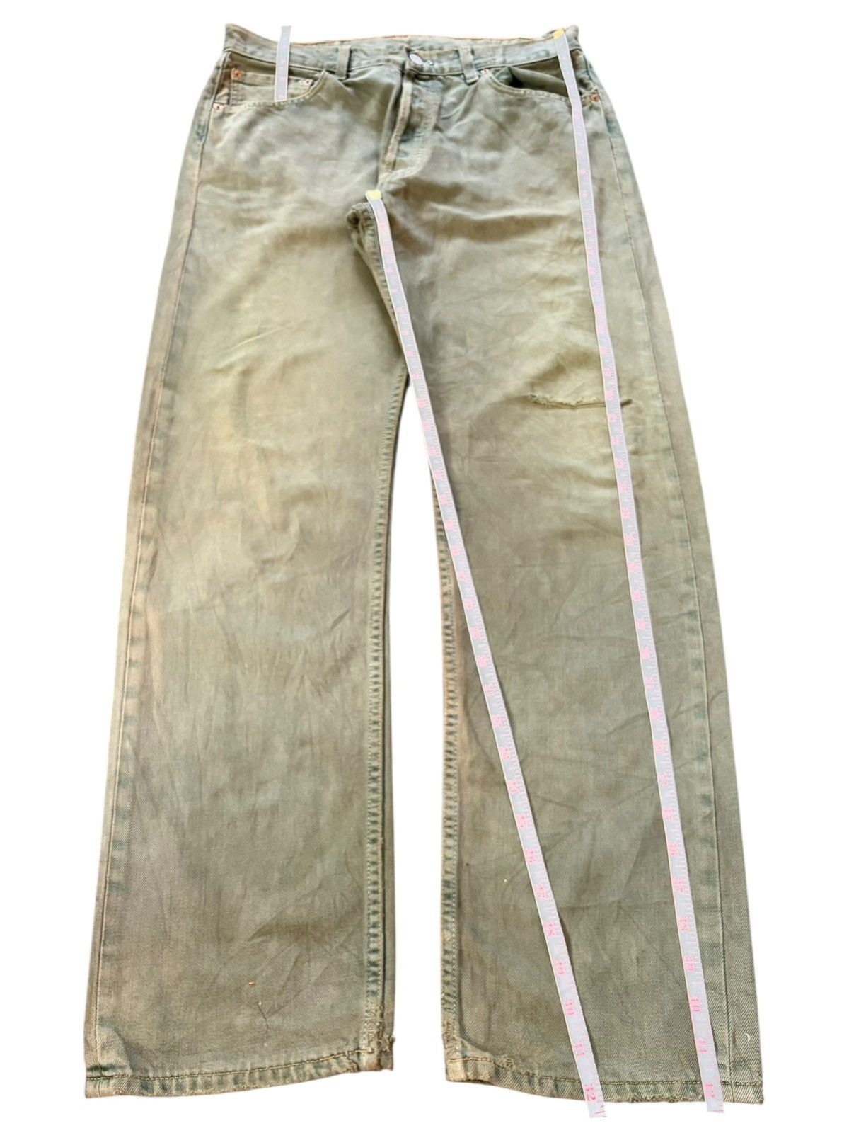 Levi's Vintage 90s Levis 501 Super Mud Wash Distress Loose Jeans Size US 32 / EU 48 - 7 Thumbnail