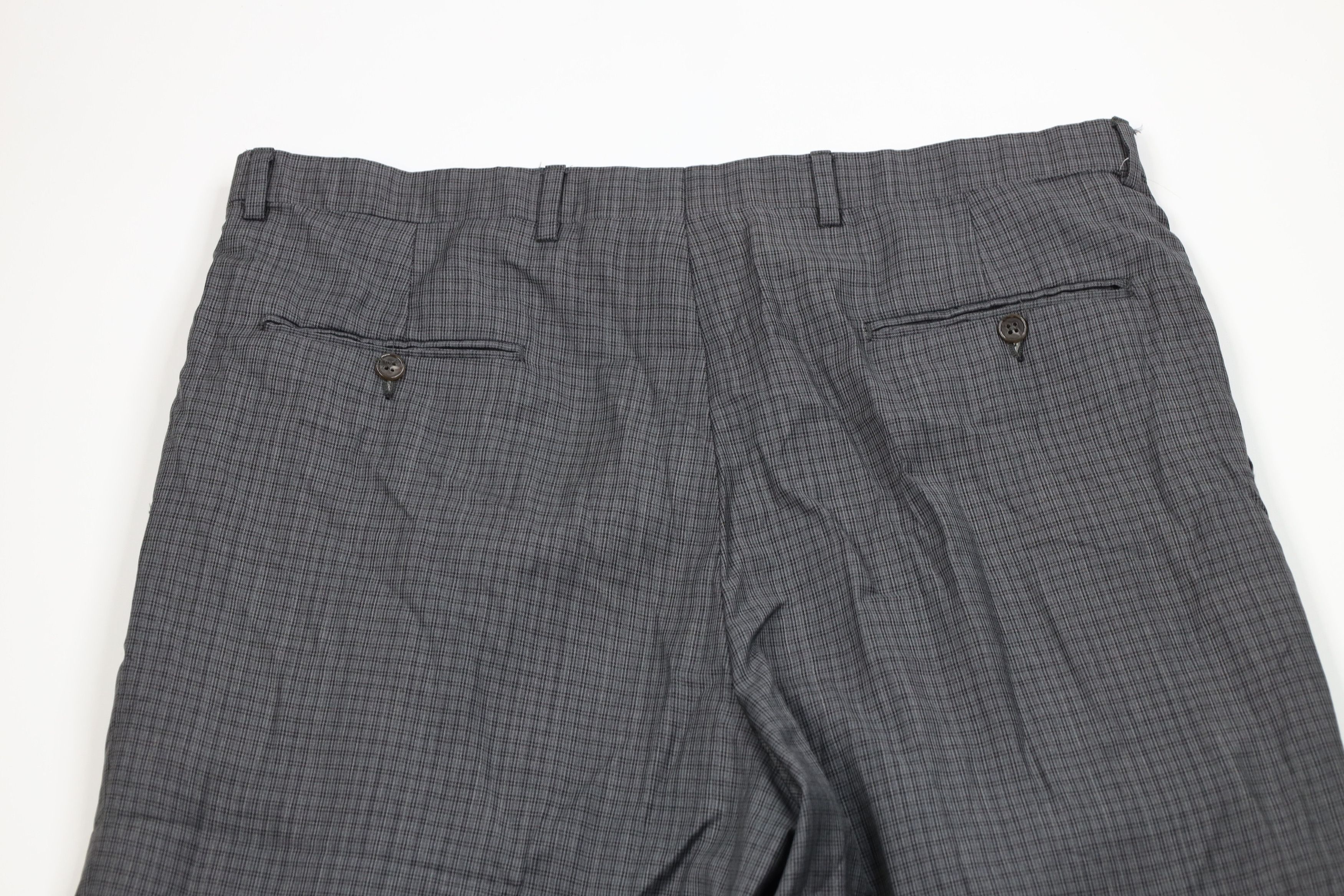 Vintage Vintage 90s Y2K Streetwear Wide Leg Chino Pans Gray Plaid Size US 36 / EU 52 - 12 Thumbnail