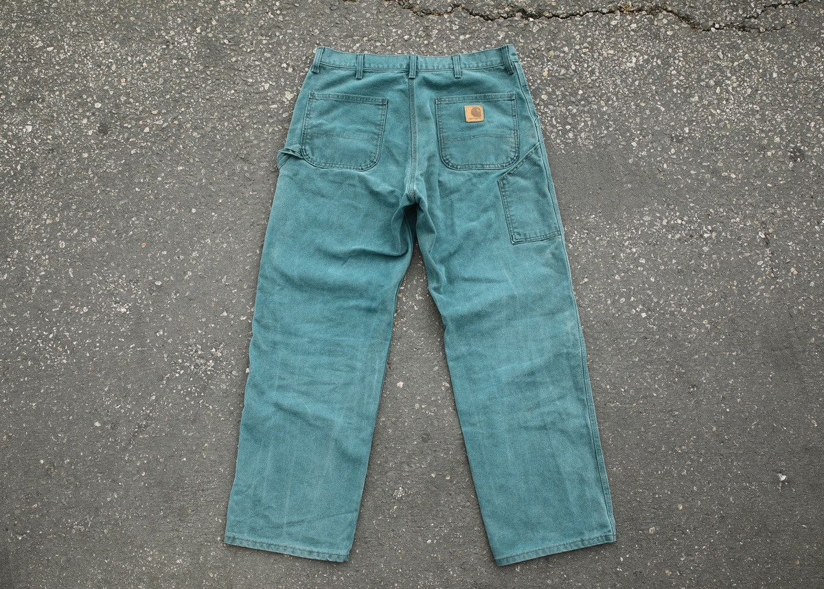 image of Vintage Carhartt B12 Htg Hunter Green Carpenter Pant, Men's (Size 34)