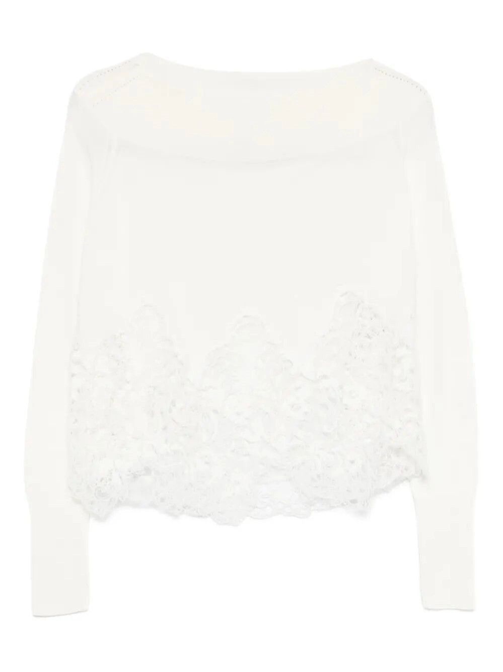 Ermanno Scervino Long Sleeve Sweater Size L / US 10 / IT 46 - 1 Thumbnail
