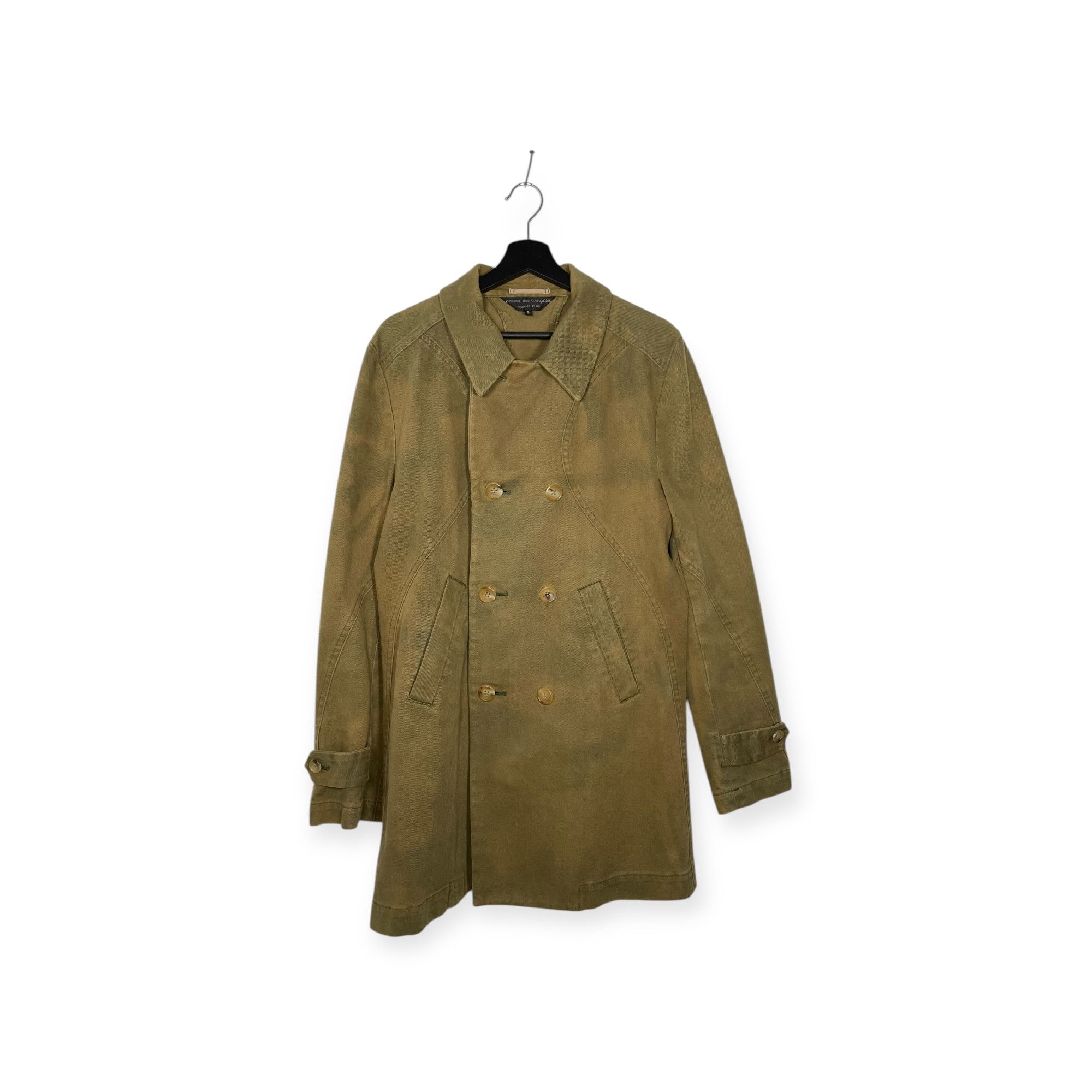 Comme des Garcons Homme Plus AW03 Double Breasted Curved Coat Size US L / EU 52-54 / 3 - 2 Thumbnail