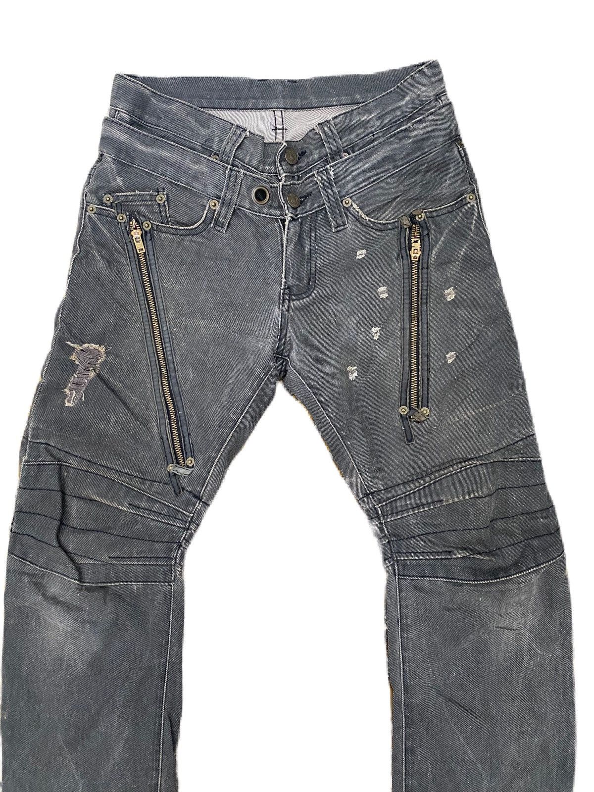 Japanese Brand JAPANESE BRAND PPFM DOUBLE WAIST DESIGN RIPPED STYLE Size US 32 / EU 48 - 4 Thumbnail