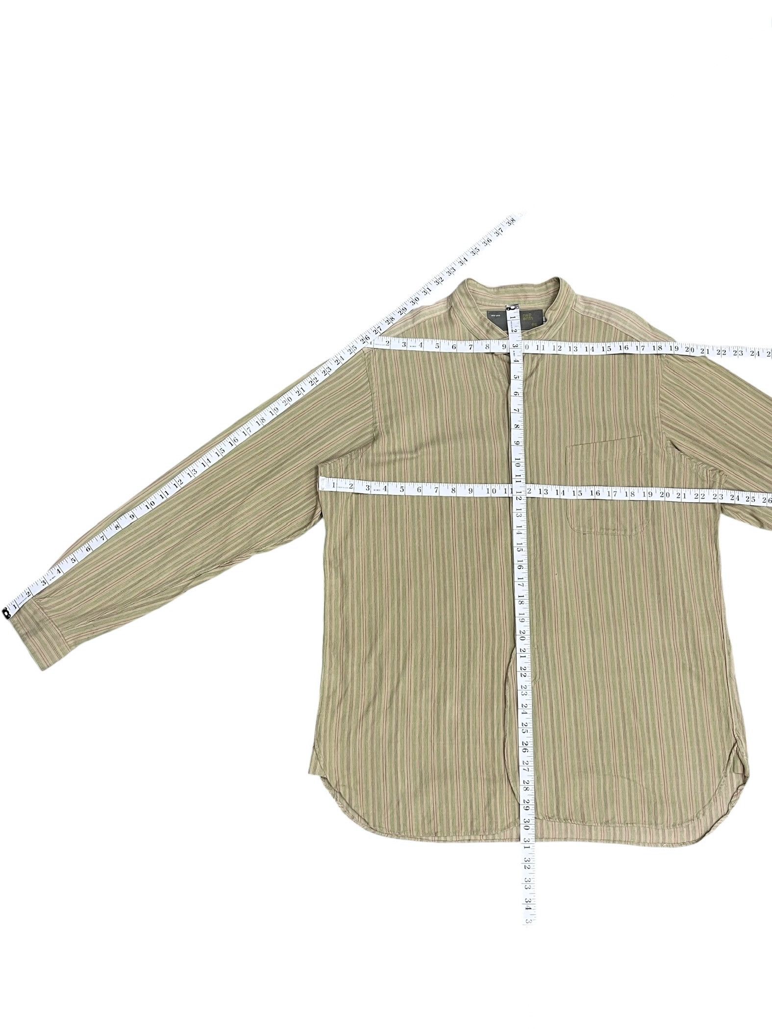 Nepenthes 🔥Vtg Nepenthes New York Pinstripe Mandarin Collar Shirt USA Size US L / EU 52-54 / 3 - 8 Thumbnail