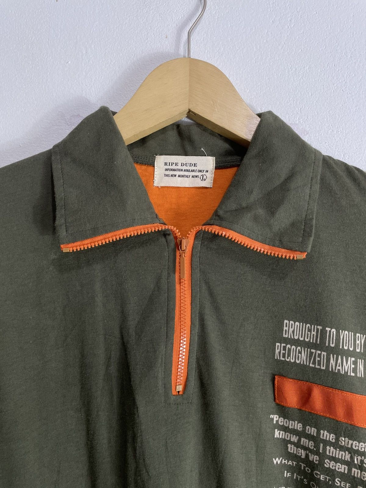 Hysteric Glamour Archive Ripe Dude Poem Double layer Tshirt Half zip Size US L / EU 52-54 / 3 - 3 Thumbnail