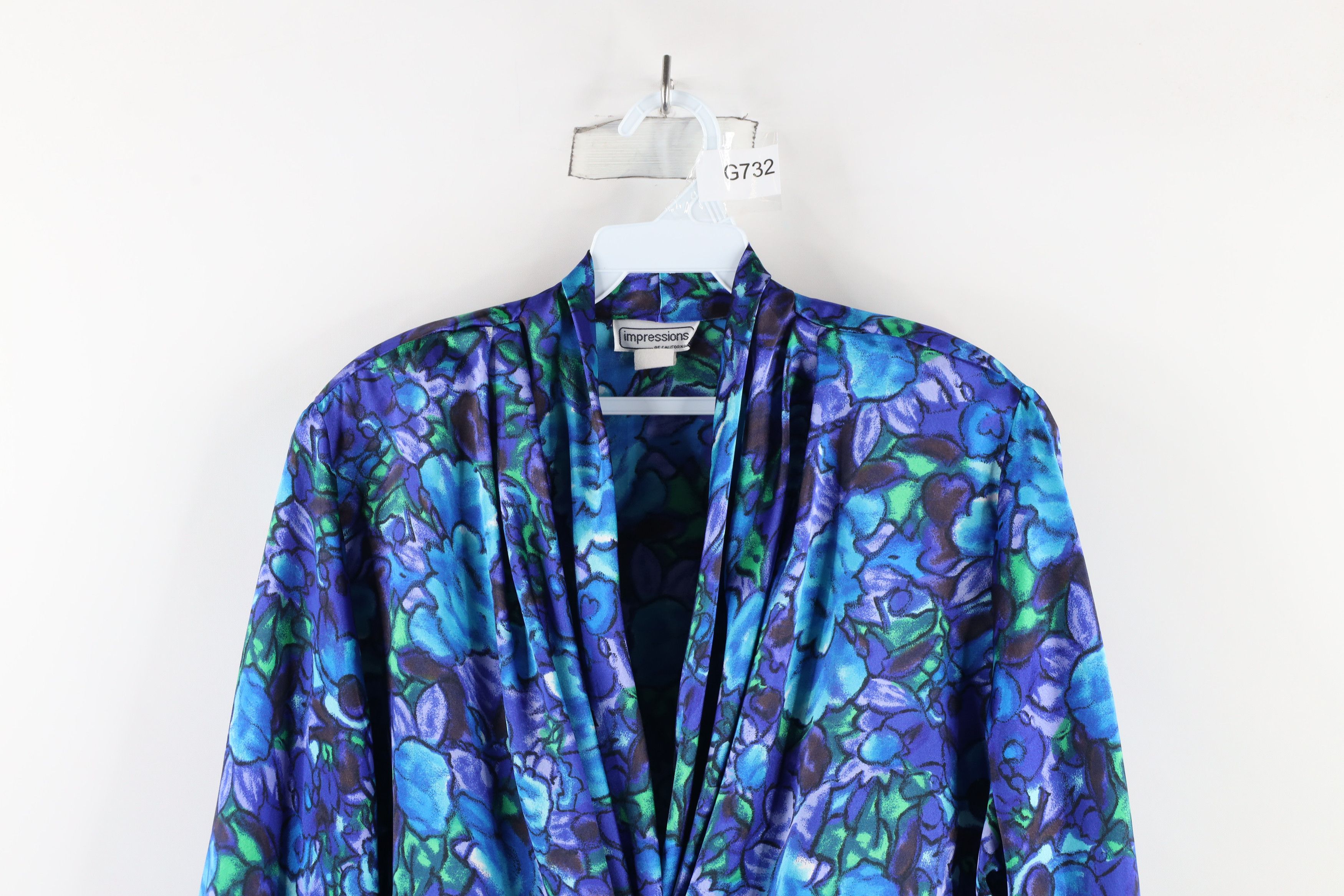 Vintage Vintage 90s Streetwear Flower Blazer Button Shirt USA Size XL / US 12-14 / IT 48-50 - 2 Thumbnail