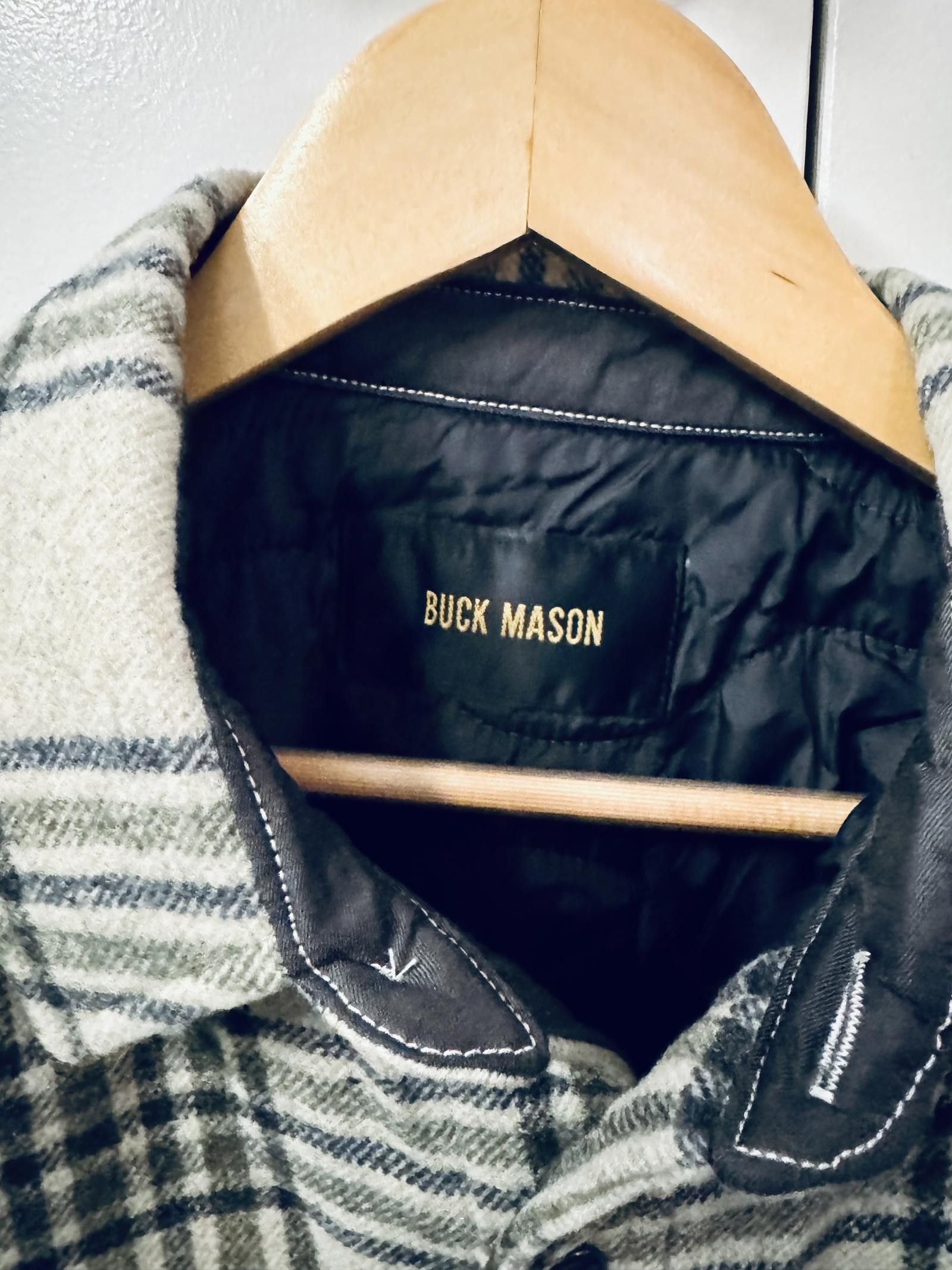 Buck Mason Khaki Olive Wool Plaid CPO Jacket