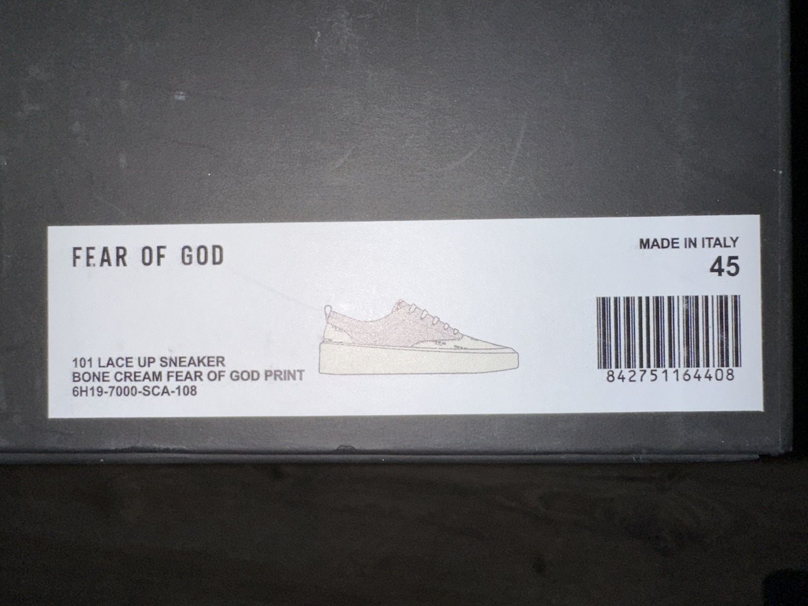 Fear of God Sixth Collection 101 Lace Up Sneakers Bone/Cream Size US 12 / EU 45 - 10 Thumbnail