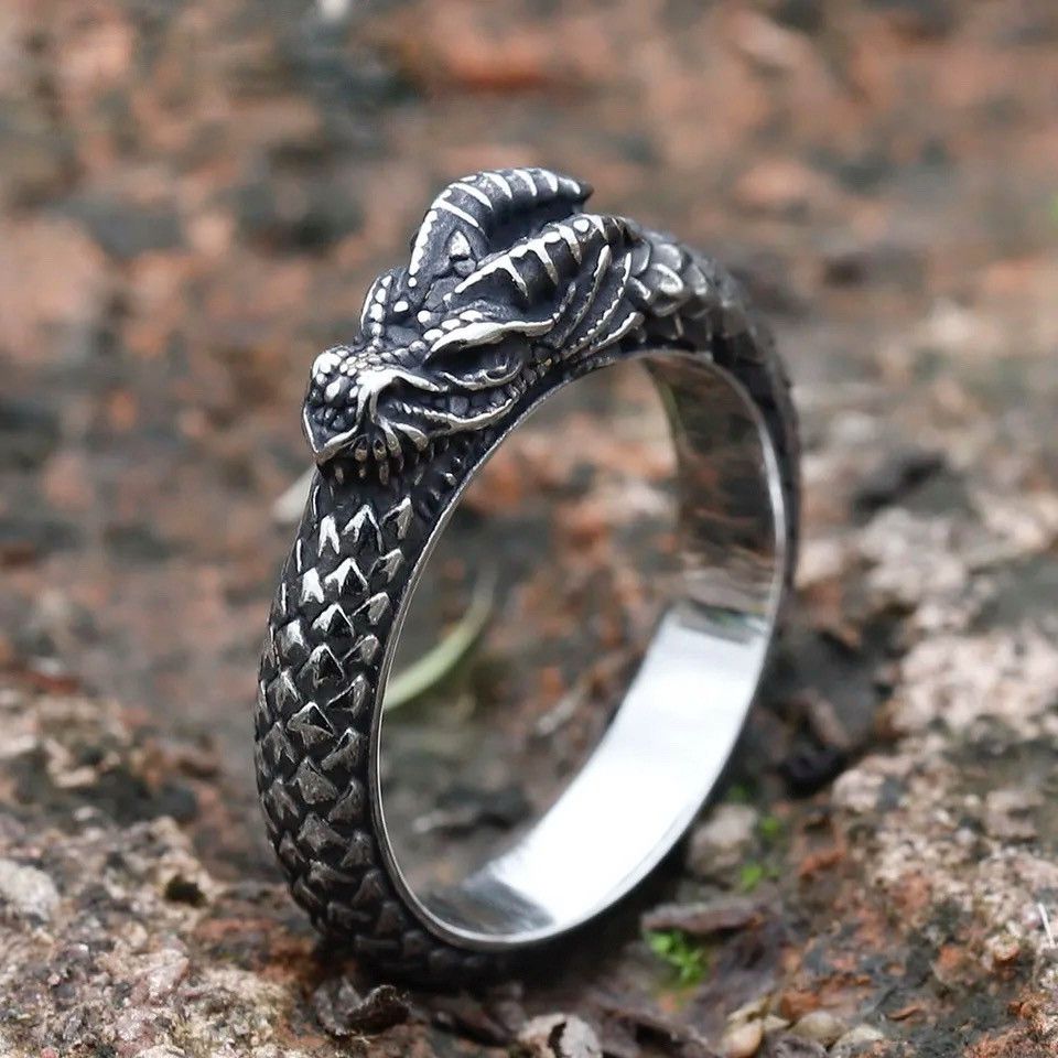 Jewelry × Vintage Retro Goth Dragon Ring Size ONE SIZE - 1 Thumbnail