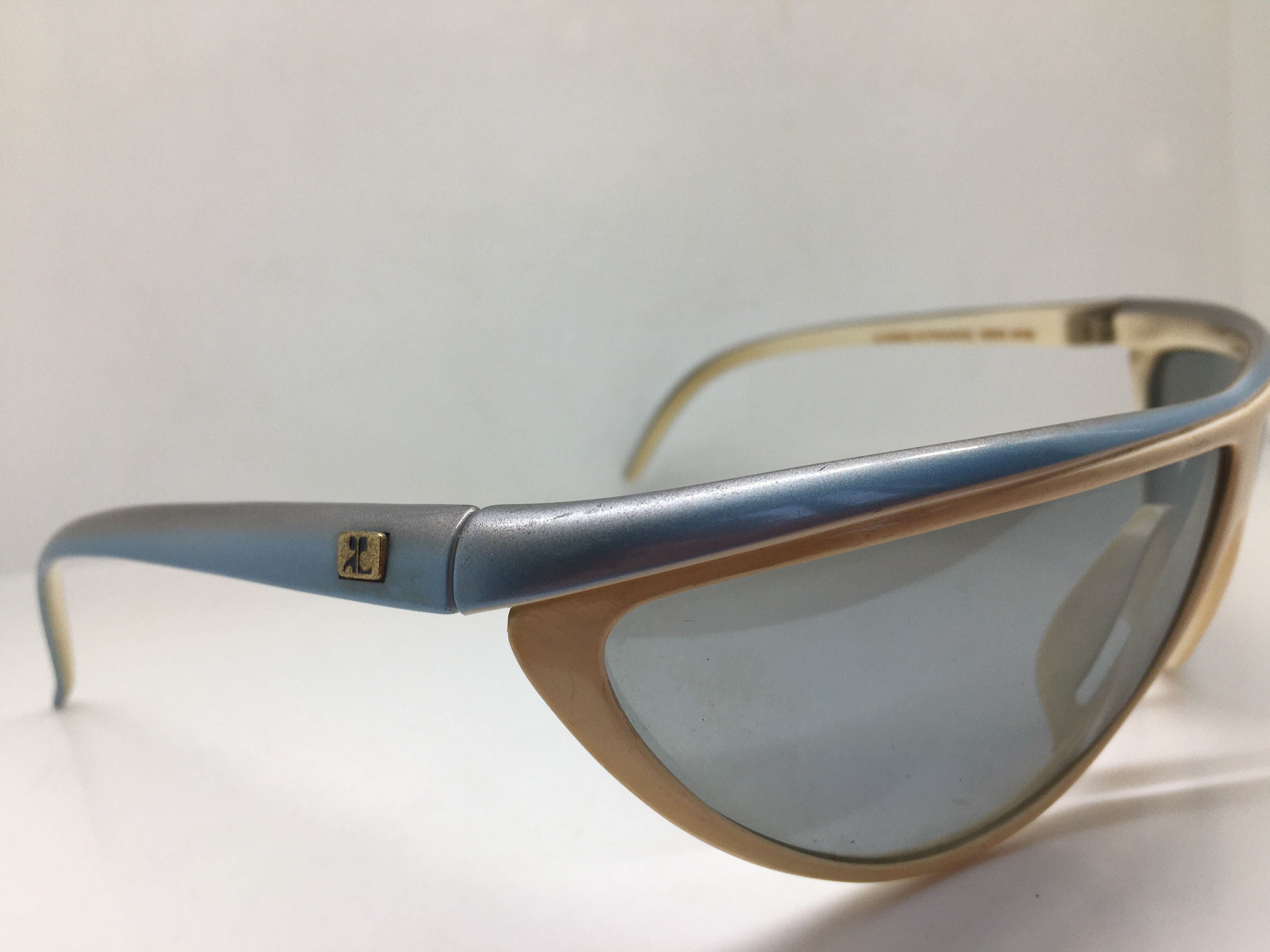 Courreges Vintage 70s Courreges 8593 Wrapped Sunglasses France Size ONE SIZE - 1 Thumbnail