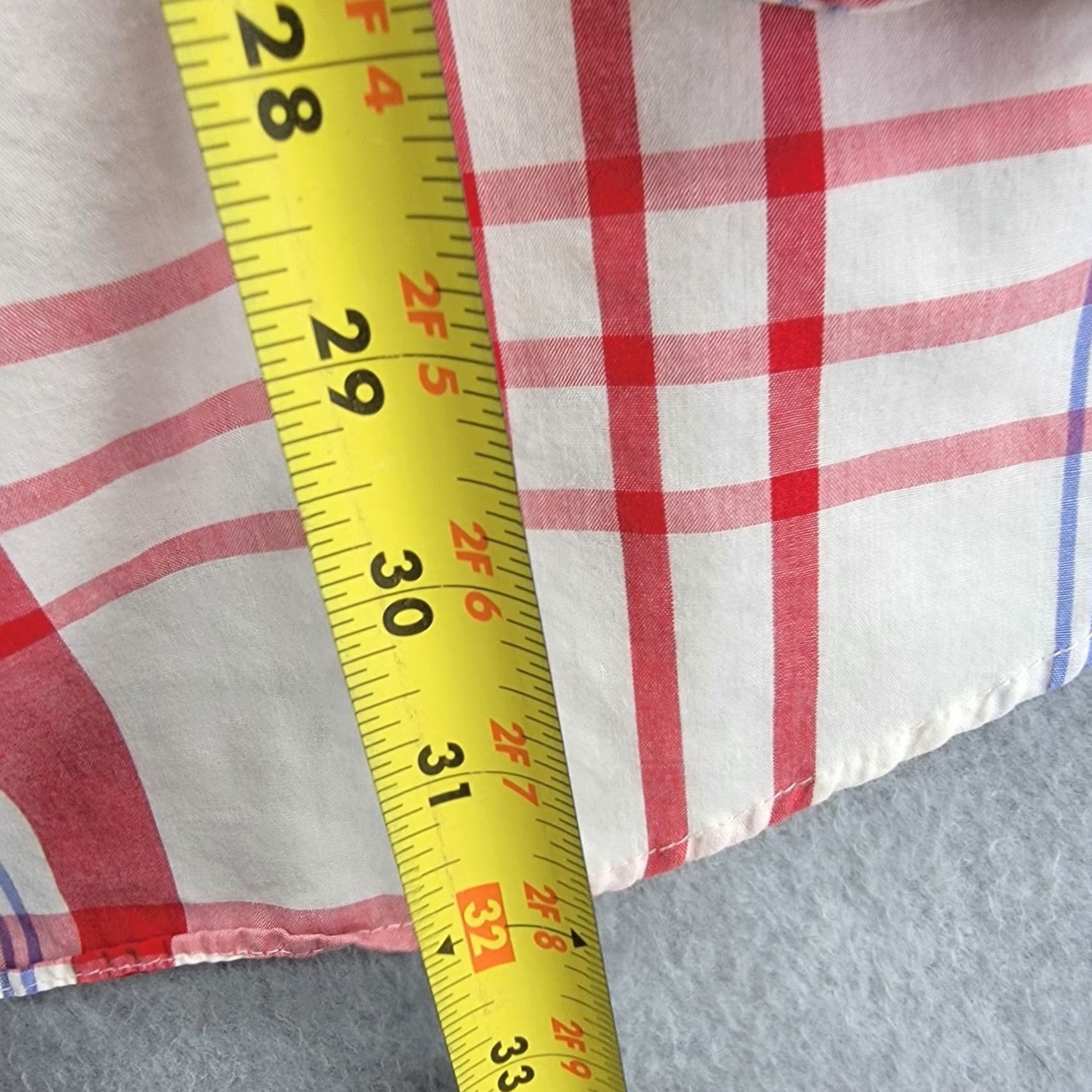 Vintage VINTAGE Flying R Ranchwear Western Pearl Snap Shirt Mens 17.5 35 Stripe plaid Red Cotton Blend Button-Up Long Sleeve Western Mens Size US XXL / EU 58 / 5 - 6 Thumbnail