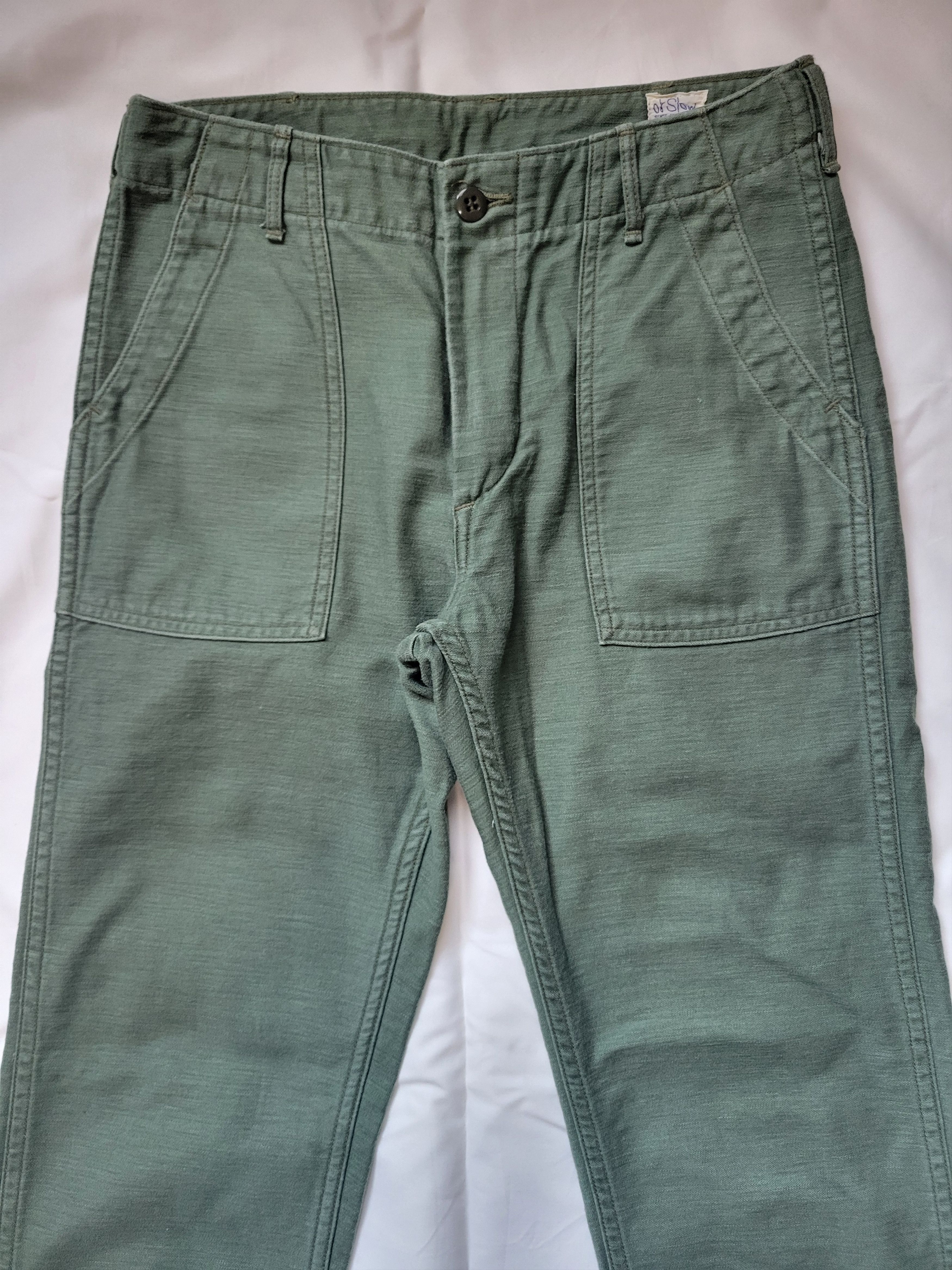 Japanese Brand × Orslow orSlow Slim Fit Fatigue Pants - Olive (can fit 28~30) Size US 30 / EU 46 - 8 Thumbnail