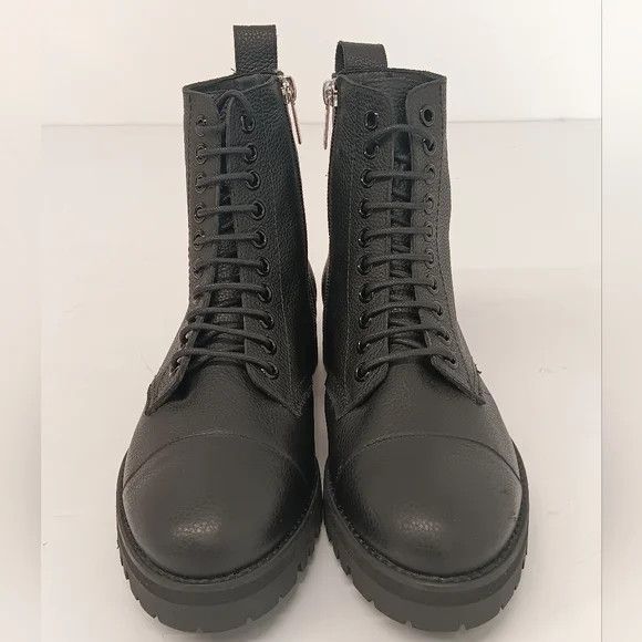 Jimmy Choo Jimmy Choo Halden Pebbled Leather Combat Boots - EU36/US6 Size US 6 / IT 36 - 8 Thumbnail