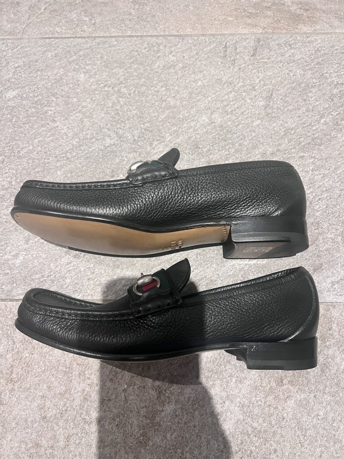 Gucci Gucci Horsebit Black Grain Leather Loafers Size US 6 / EU 39 - 4 Thumbnail