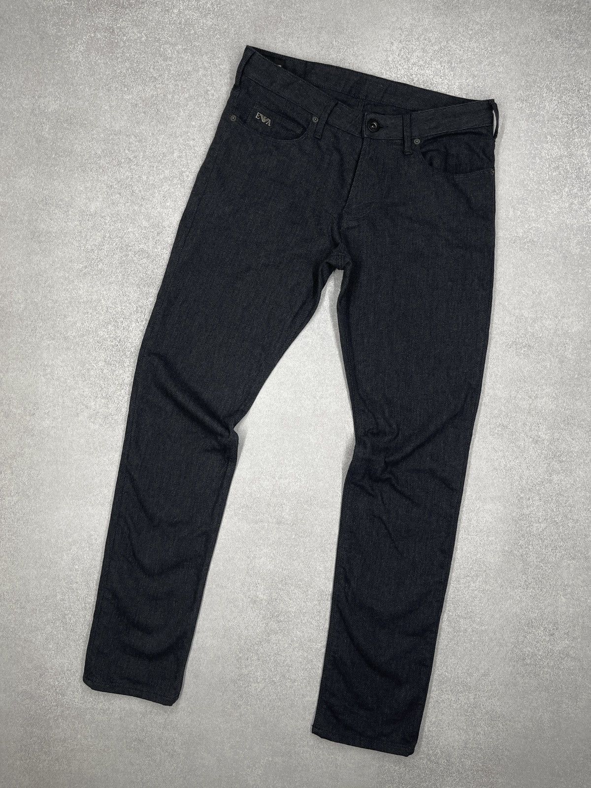Emporio Armani Mens Emporio Armani J6 Herringbone Pants Grey Size 30 Size US 30 / EU 46 - 6 Thumbnail