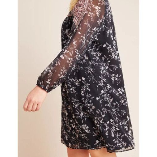 Anthropologie Anthro Daniel Rainn Women Estelle Embroidered Floral Tunic 8 Size M / US 6-8 / IT 42-44 - 3 Thumbnail