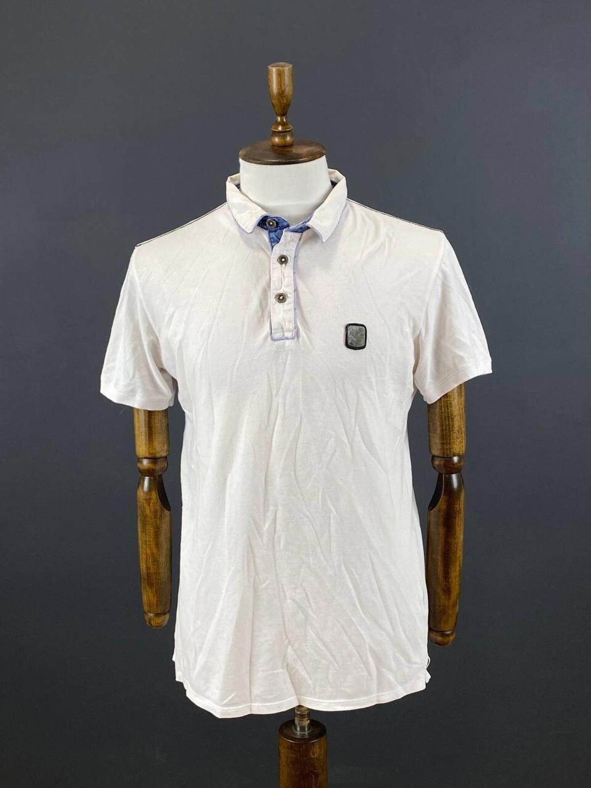 Von Dutch Von Dutch White 100% Cotton Collared Popover Polo Shirt Size US M / EU 48-50 / 2 - 1 Thumbnail