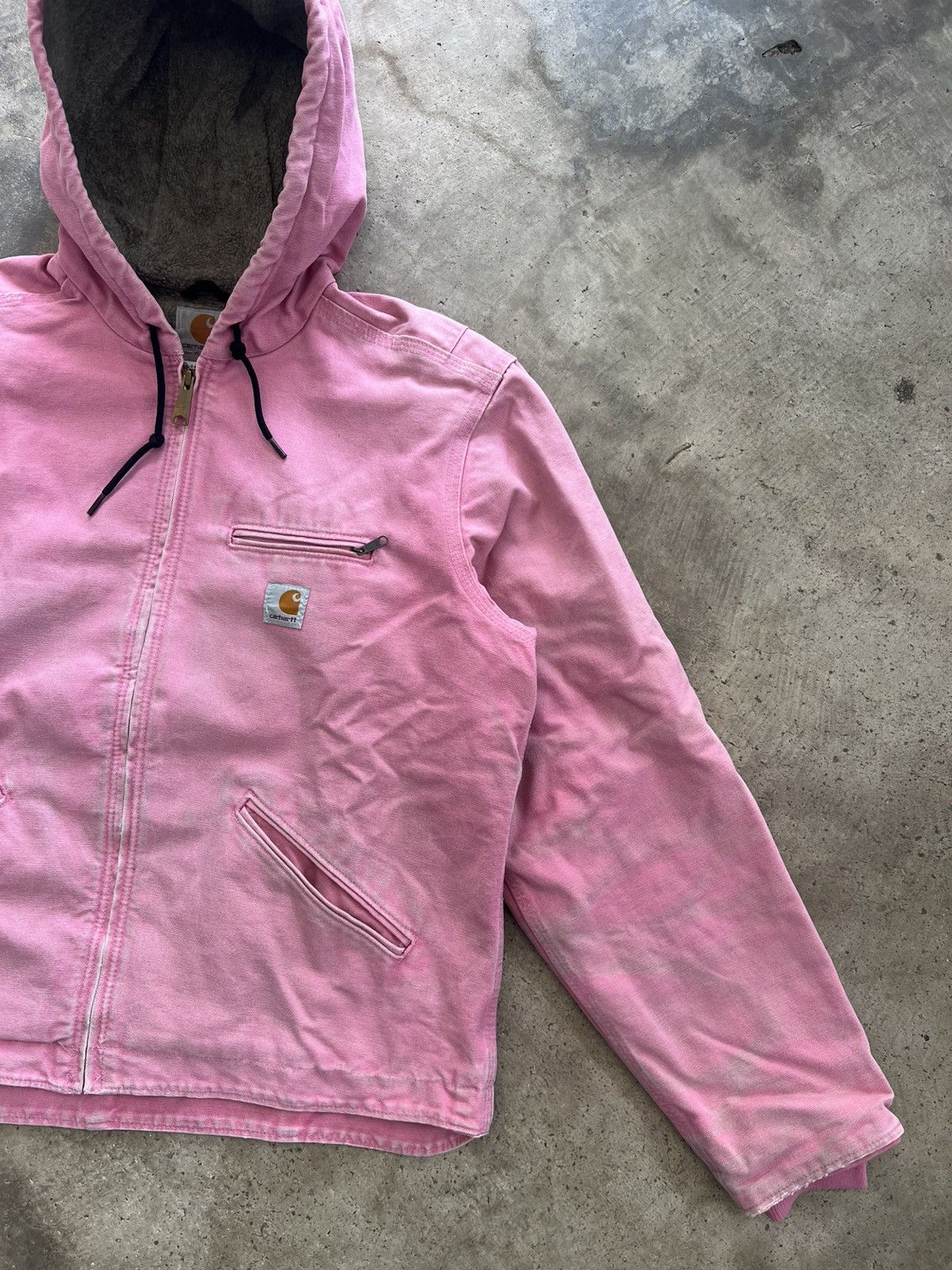 Carhartt Vintage J141 PKR Faded Carhartt Rose Detroit Hoodie Jacket Size US L / EU 52-54 / 3 - 5 Thumbnail