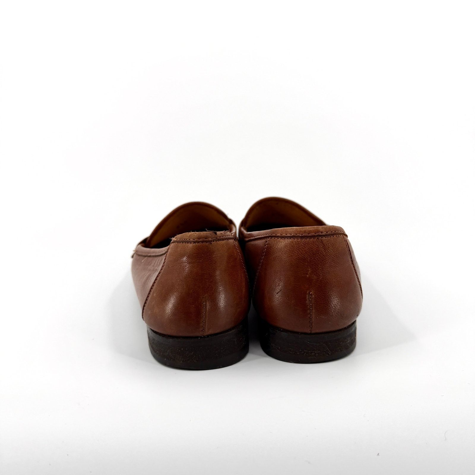 Bally Vintage 80s Italian Brown Leather Ruvera Gold Bit Loafers Size US 6.5 / EU 39-40 - 6 Thumbnail