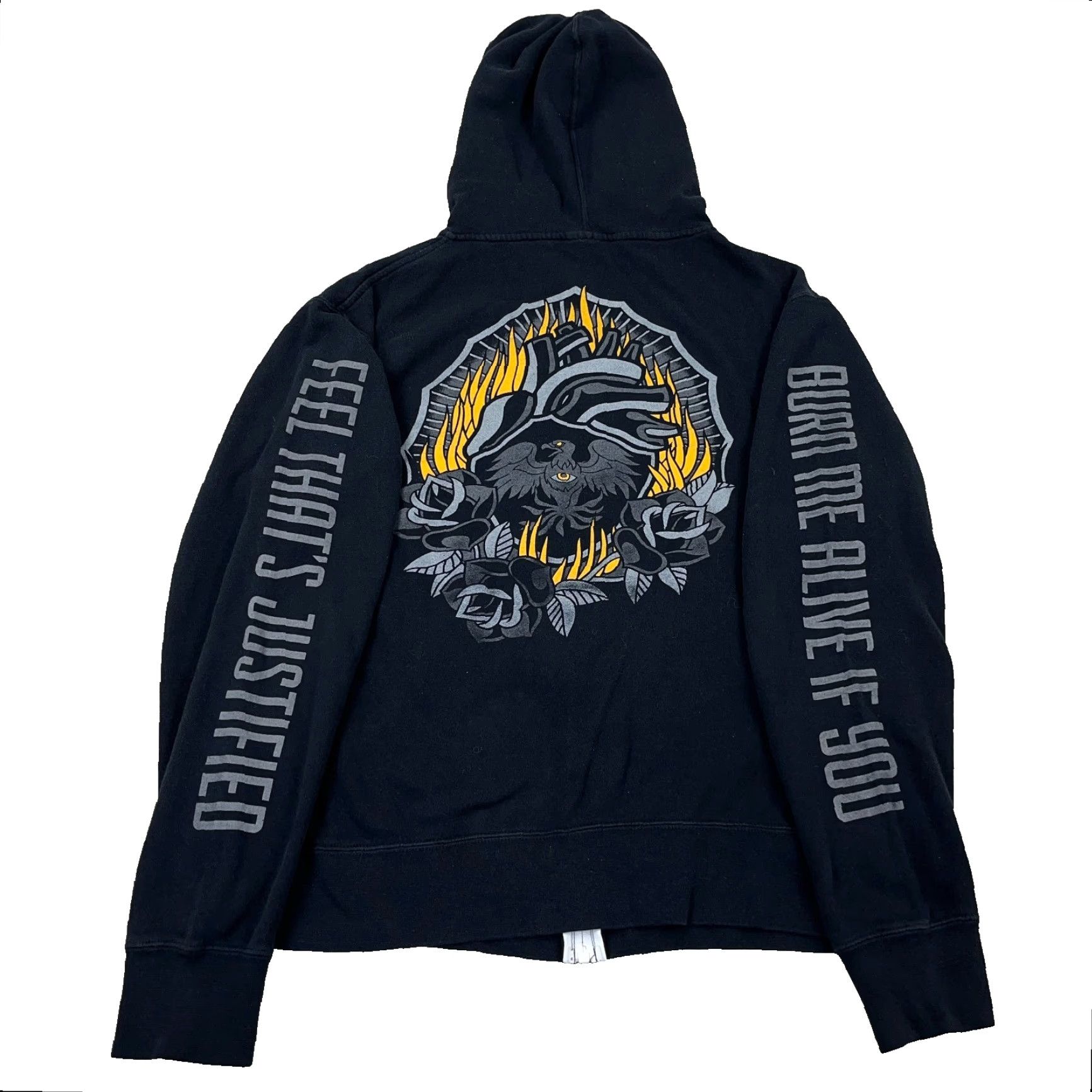 Vintage VINTAGE A Day To Remember Hoodie Men L Black Graphic Print Full Zip Logo Sleeve Size US L / EU 52-54 / 3 - 2 Thumbnail
