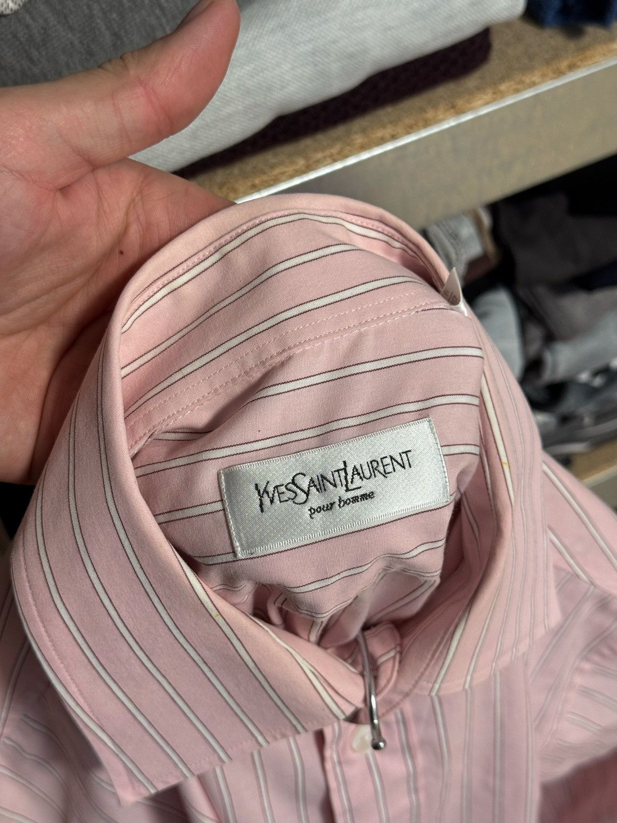 Yves Saint Laurent Vtg Yves Saint Laurent Long Sleeve Shirt Button Up YSL 40/41 Size US L / EU 52-54 / 3 - 3 Thumbnail
