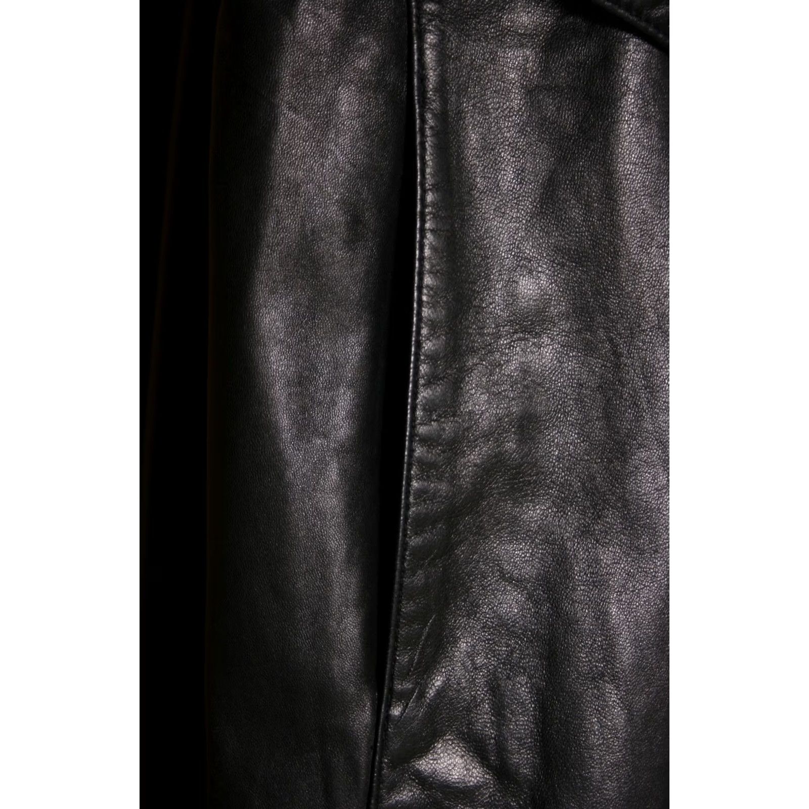 Vintage VINTAGE WILSONS Pelle Studio Black Leather Snap Button Belted Coat Women's XL Coat Mens? Size XL / US 12-14 / IT 48-50 - 4 Thumbnail