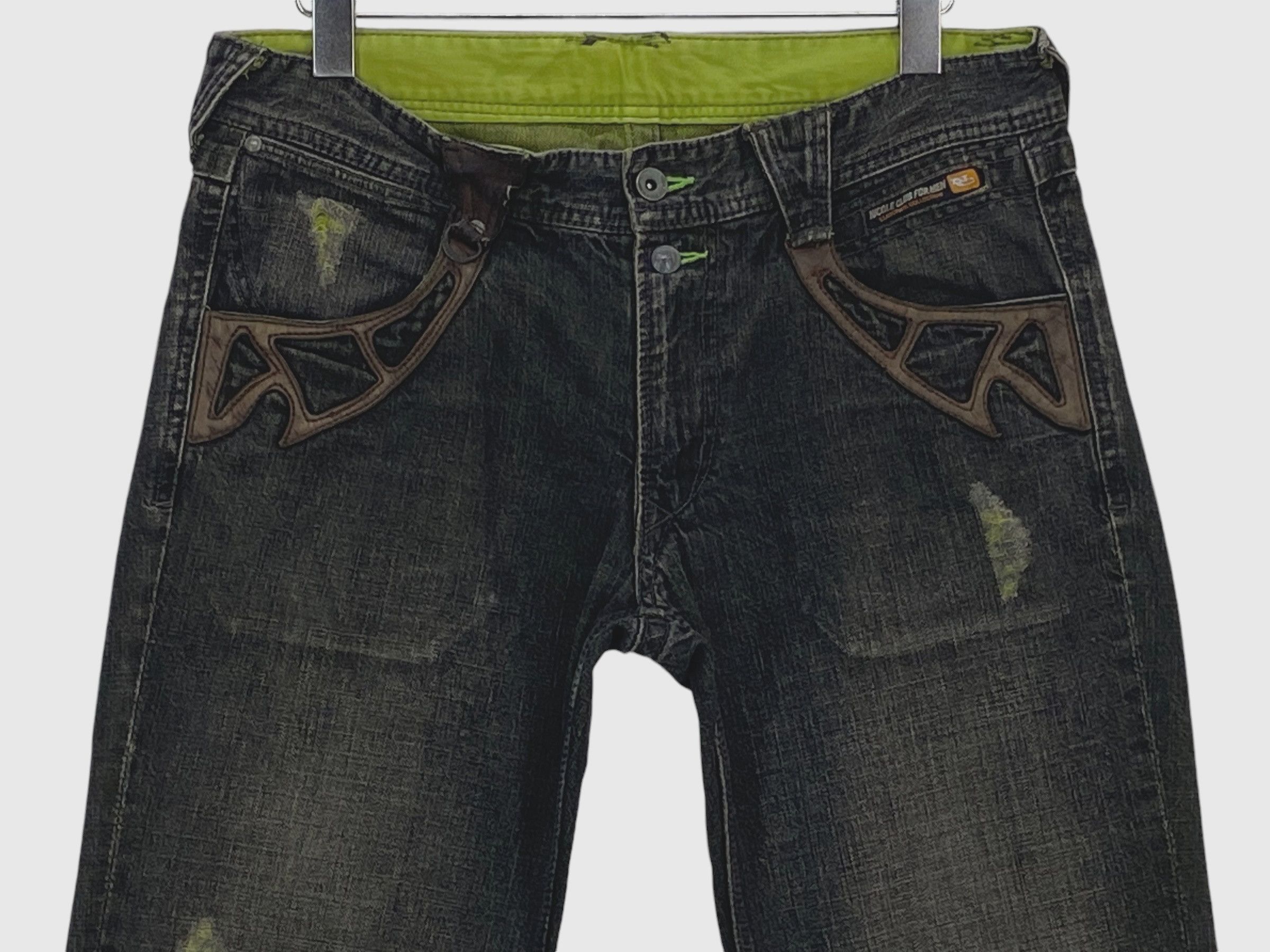 Japanese Brand Nicole Club for Men Tactical Goth Pants Multi Zipper Size US 34 / EU 50 - 3 Thumbnail