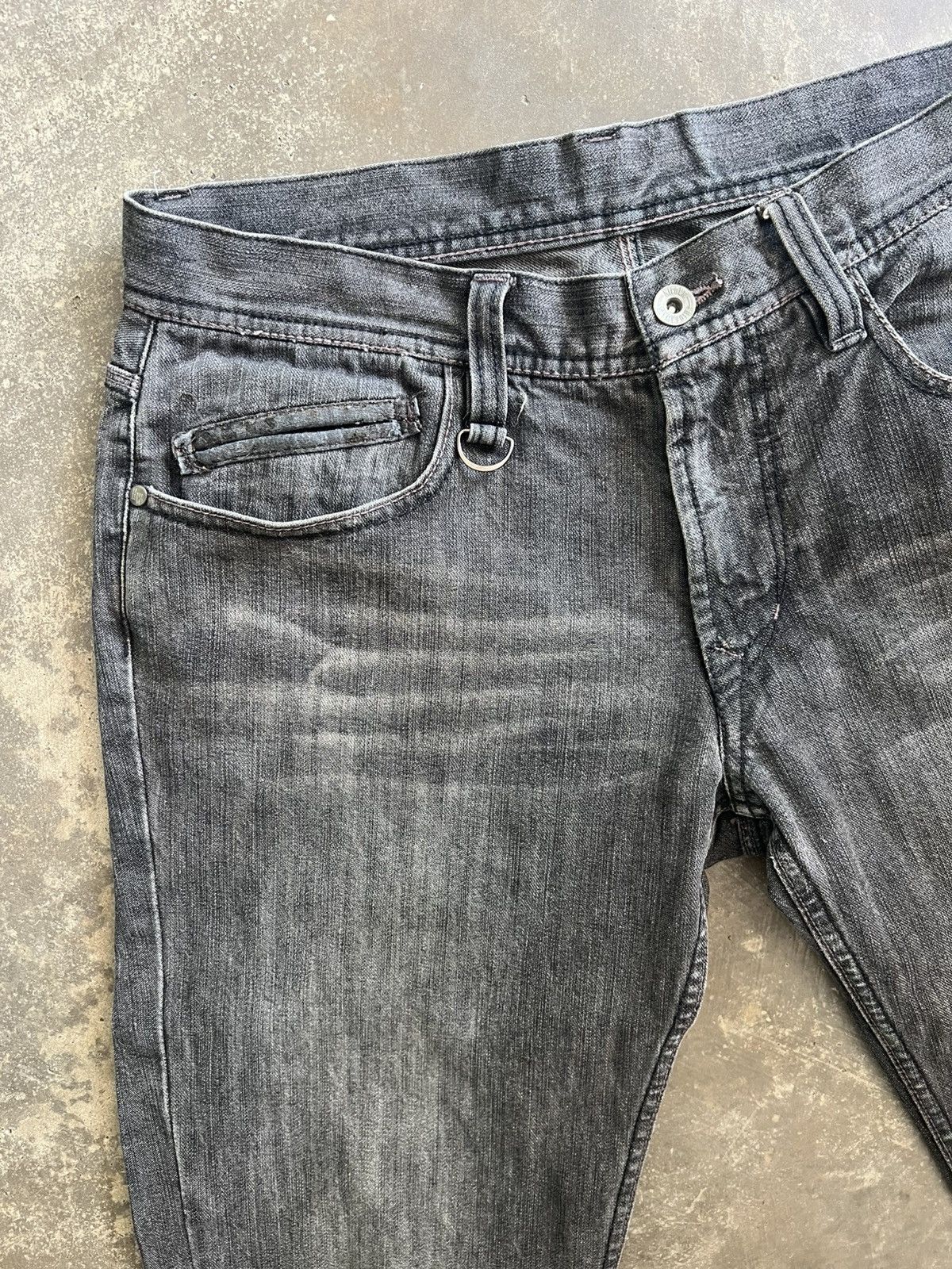 Nicole Club Vintage Nicole Club Hideaways Distressed Black Denim Size US 33 - 3 Thumbnail
