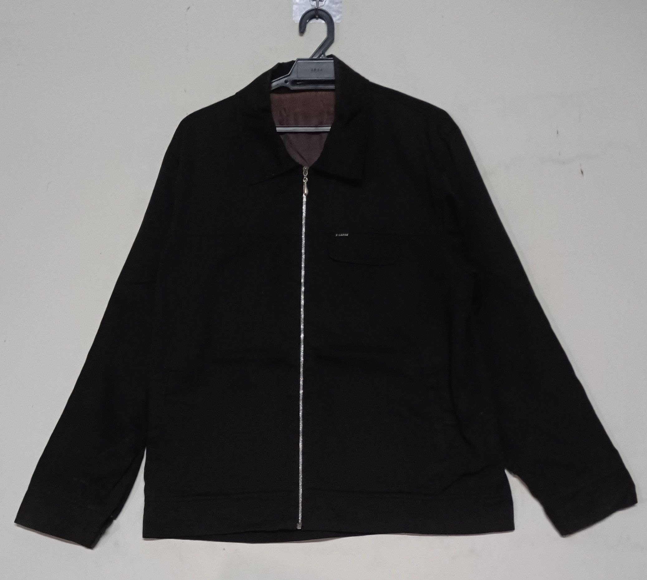 Vintage🔥 XLARGE Super Black Zip Up Jacket