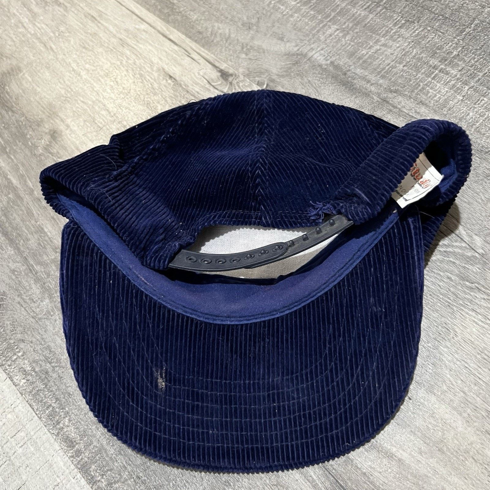 Vintage VTG K-Studio 80s FLUKE Patched Blue Corduroy Snap Back Hat Size ONE SIZE - 3 Thumbnail