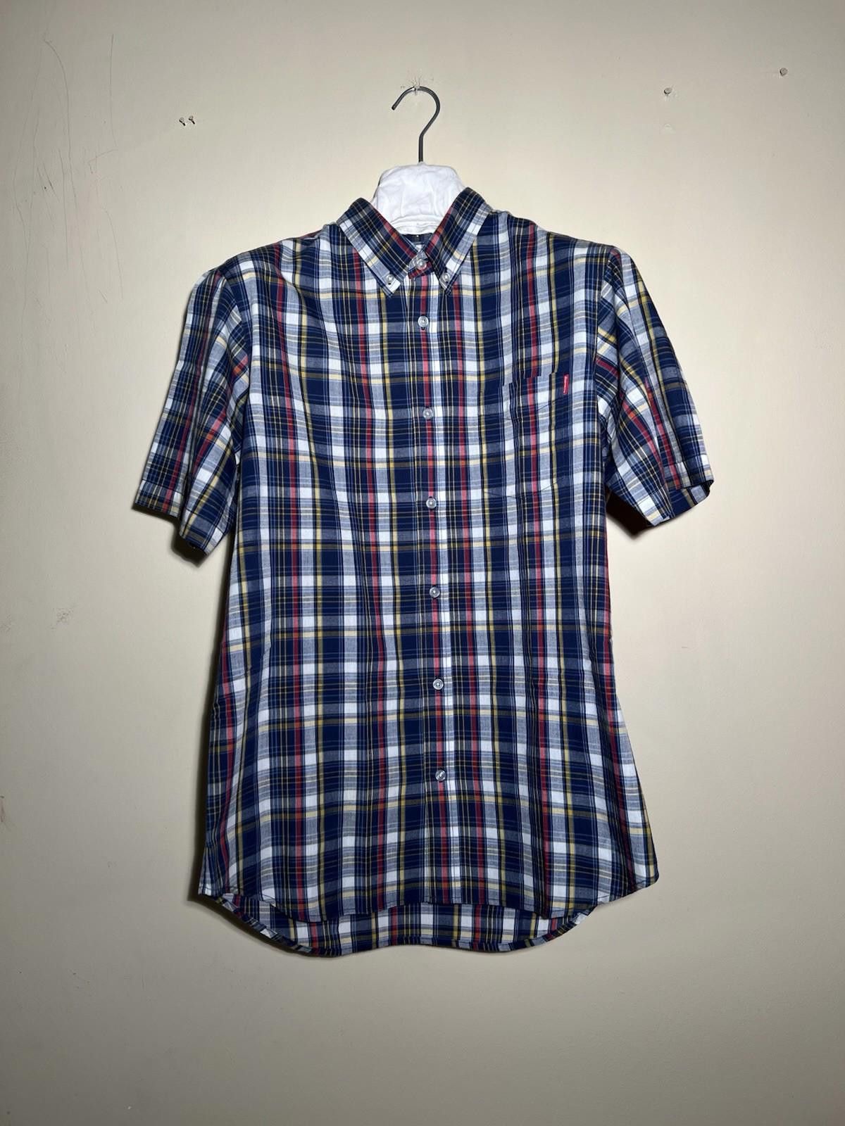 Supreme SUPREME S/S COTTON PLAID SHIRT BLUE LARGE Size US L / EU 52-54 / 3 - 2 Thumbnail