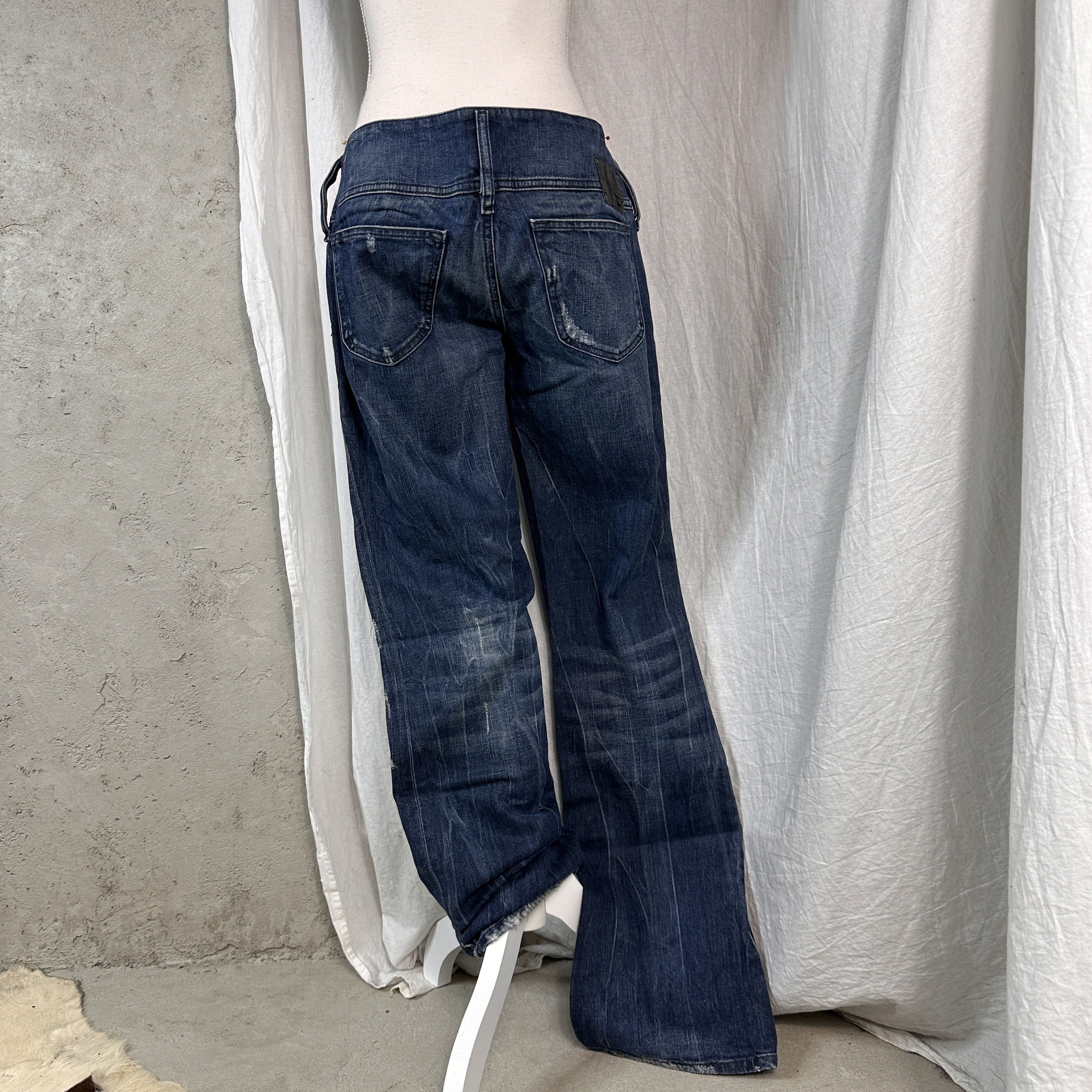 Vintage Diesel Flared Y2K Women's Jeans Size 31" - 8 Thumbnail