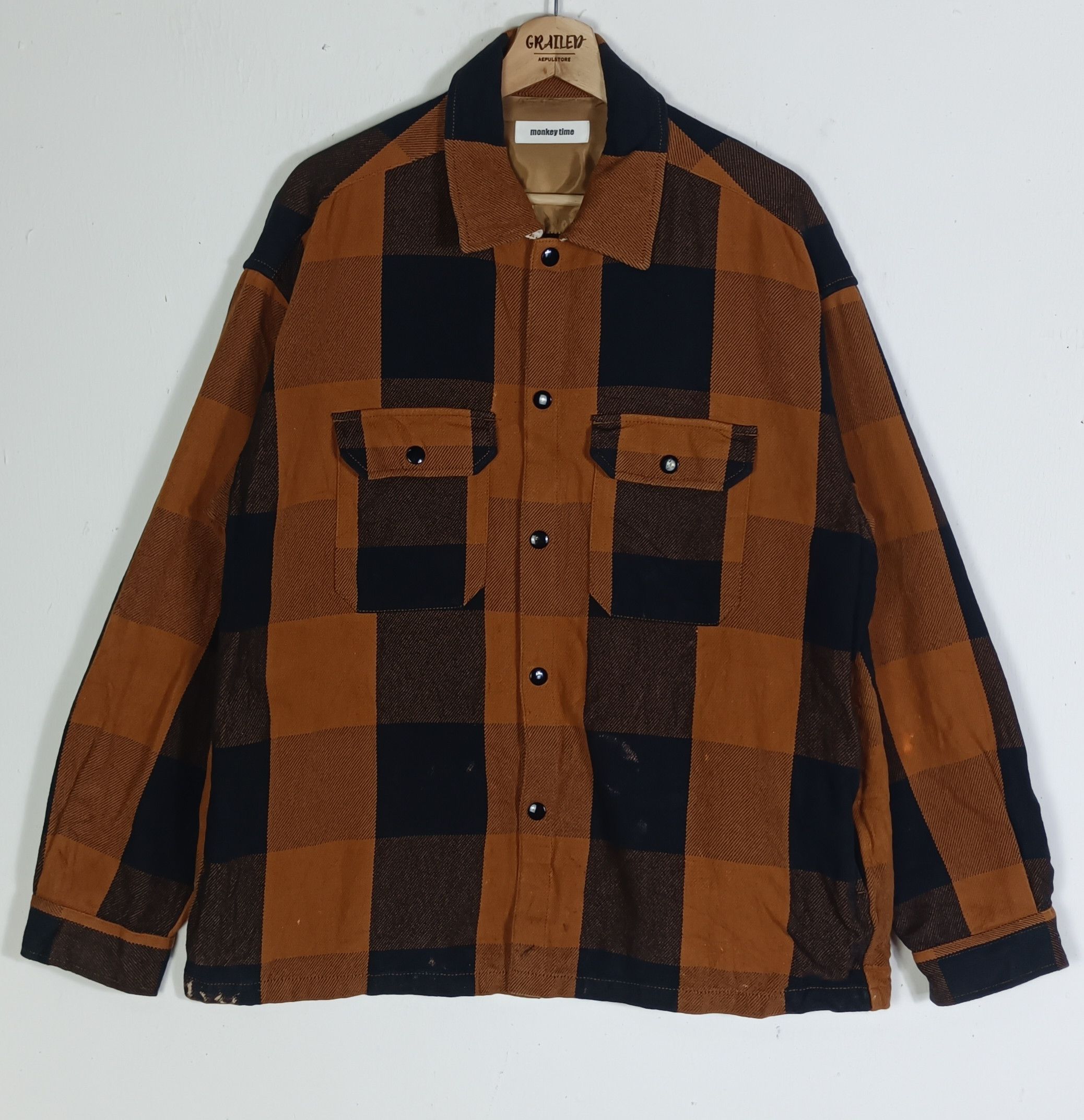 Japanese Brand × United Arrows United Arrows Monkey Time Autumm Winter Button Up Jacket Size US XL / EU 56 / 4 - 1 Thumbnail