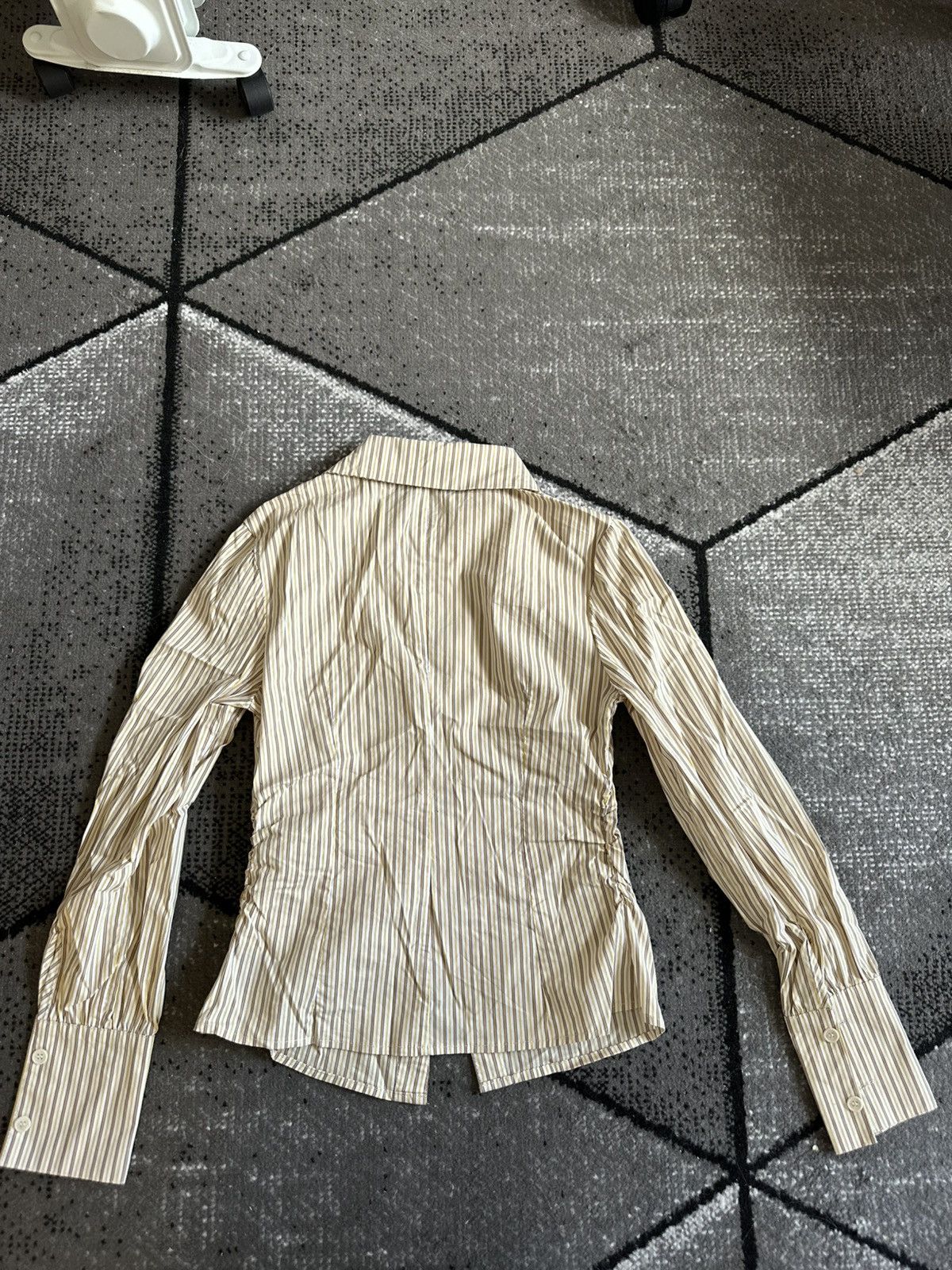 Japanese Brand GARBEGE STRIPED BUTTON UP Size S / US 4 / IT 40 - 4 Thumbnail