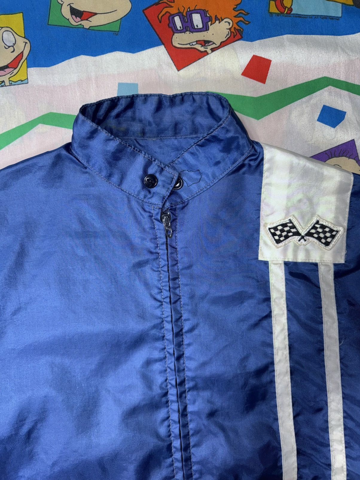 Other Vintage 60s 70s Racing Zip Up Button Stripe Pocket Jacket Size US M / EU 48-50 / 2 - 3 Thumbnail