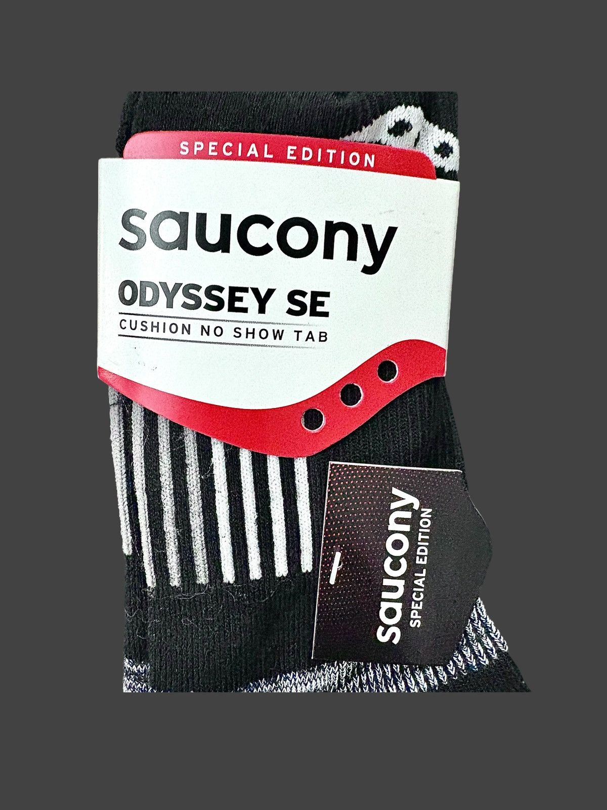 Saucony Saucony Odyssey SE Men’s No Show RunDry Cushion 3 Pair L Size ONE SIZE - 8 Thumbnail