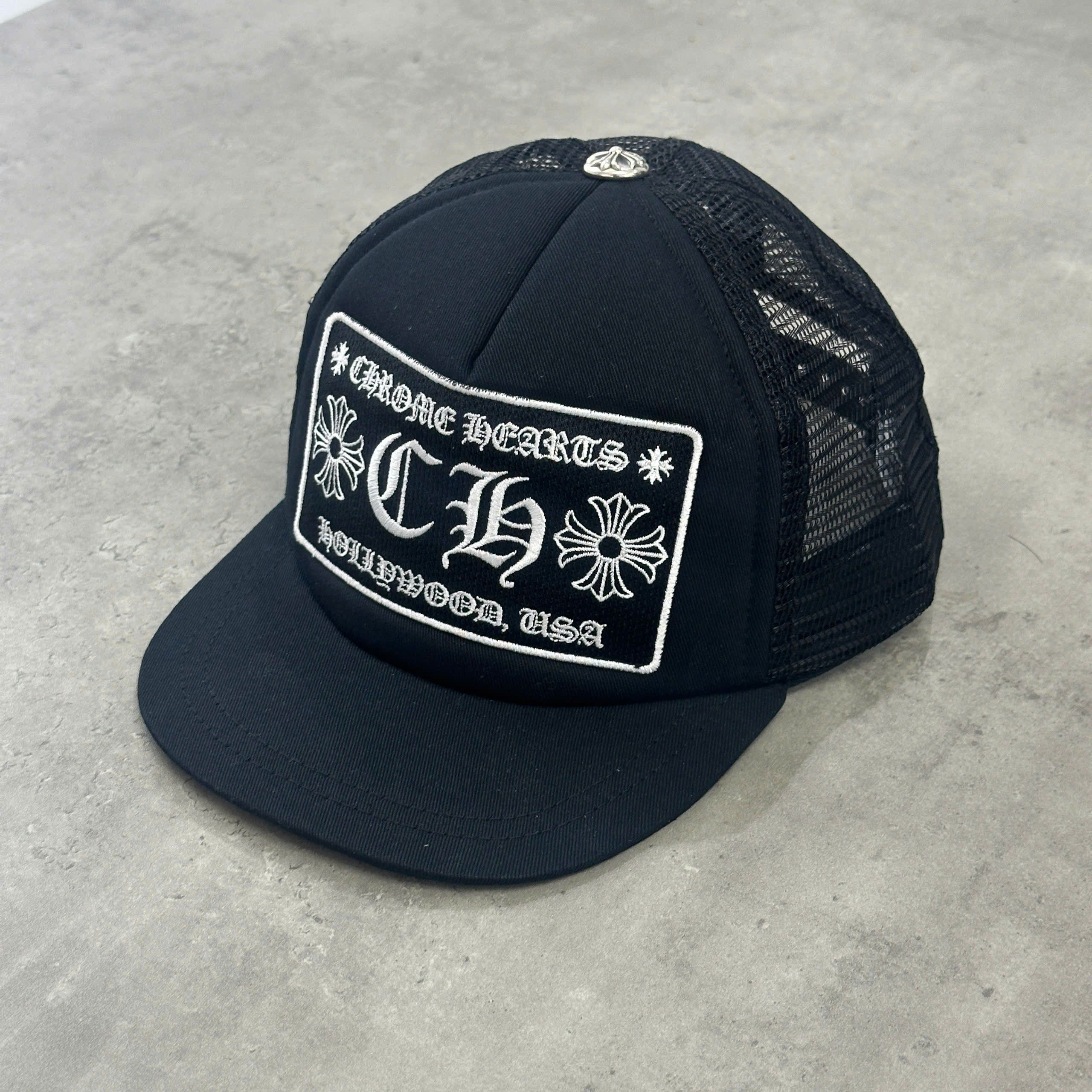 関税込 Chrome Hearts CH Hollywood Corduroy Trucker Hat Chrome Hearts Hollywood Trucker Black Yellow Corduroy