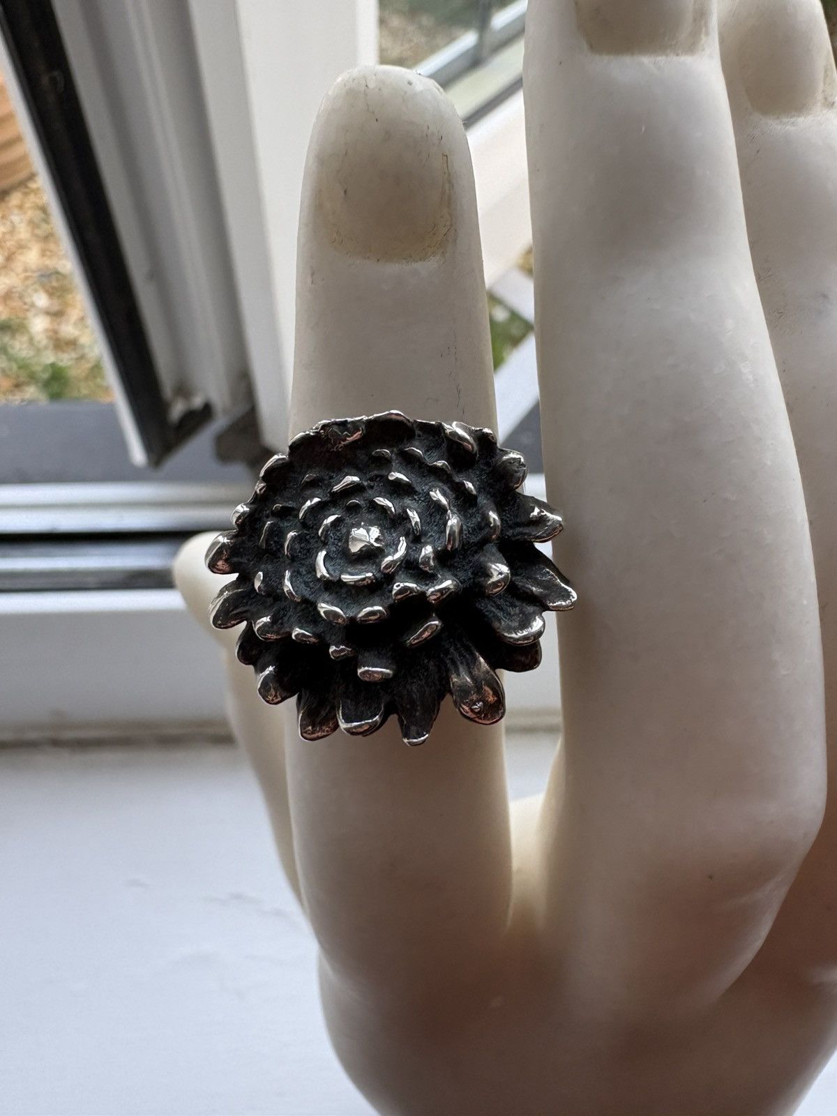Other Pentti Sarpaneva Vintage Floral Sterling Silver Ring Size ONE SIZE - 9 Thumbnail