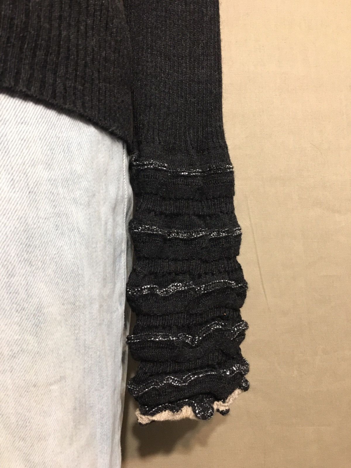 Marithe + Francois Girbaud Marithe Francois Girbaud Black Wool Designer Sweater EU 40 Size M / US 6-8 / IT 42-44 - 3 Thumbnail