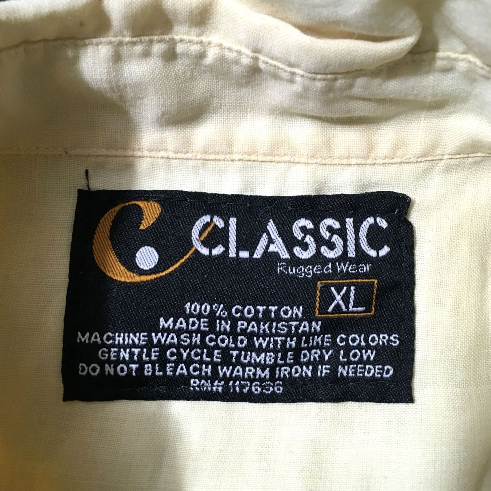 Vintage CLASSIC Rugged Outdoor Wear Cotton Button-Up Shirt Mens XL Yellow Beige Pocket Short Sleeve Size US XL / EU 56 / 4 - 2 Thumbnail