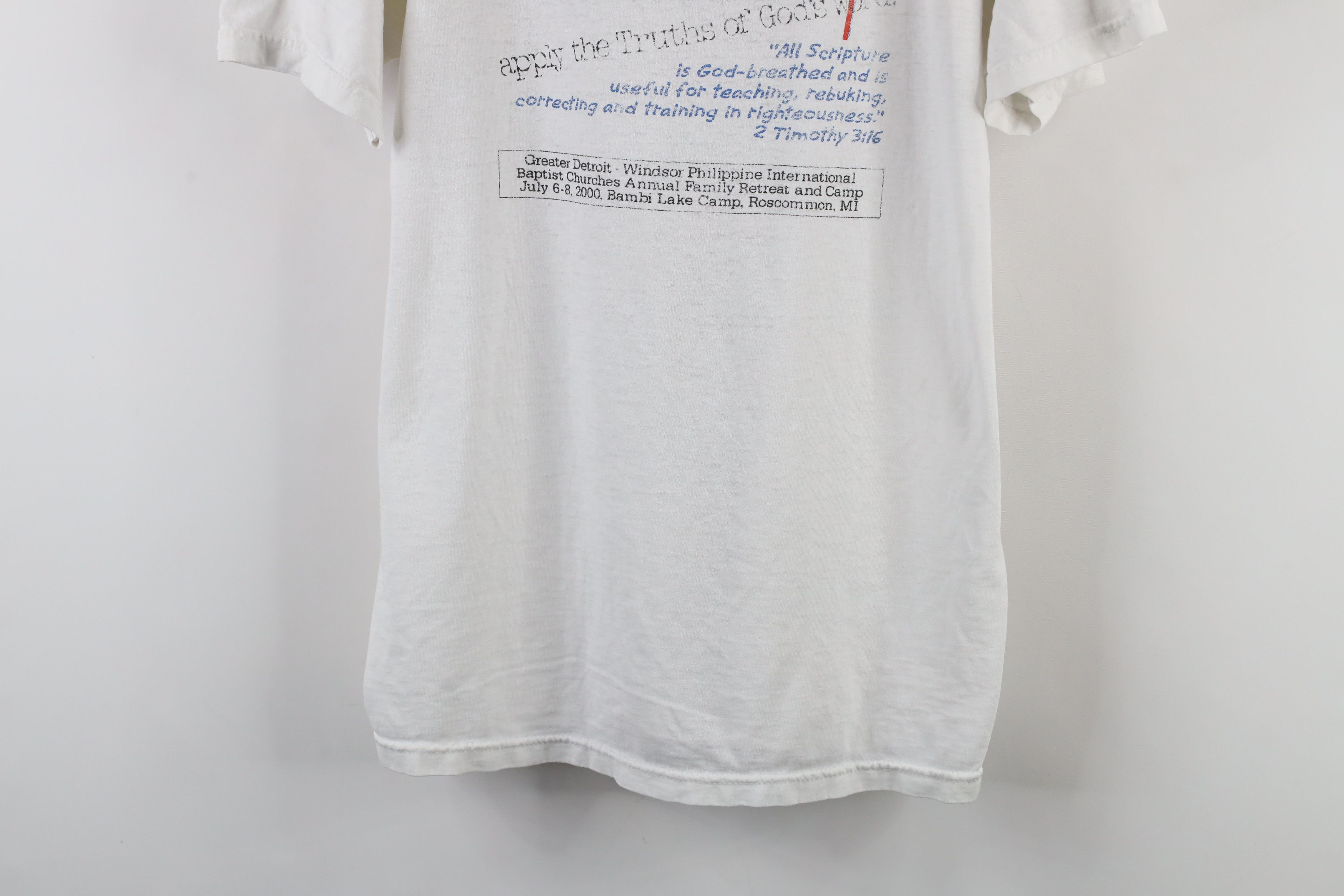 Vintage Vintage 90s Streetwear Christian Get Smart Thin T-Shirt Size US L / EU 52-54 / 3 - 3 Thumbnail