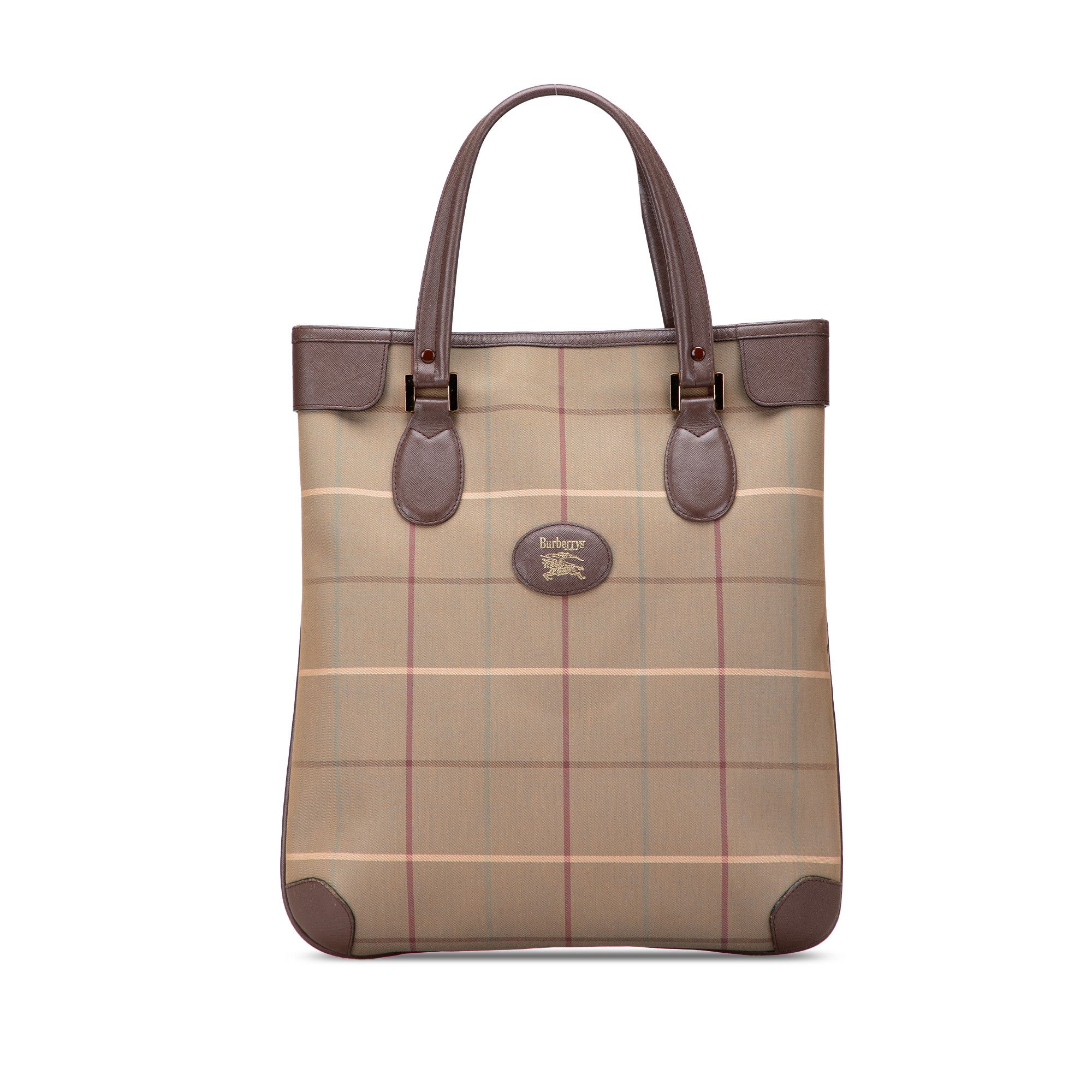 Burberry Burberry Vintage Check Canvas Tote Size ONE SIZE - 1 Thumbnail