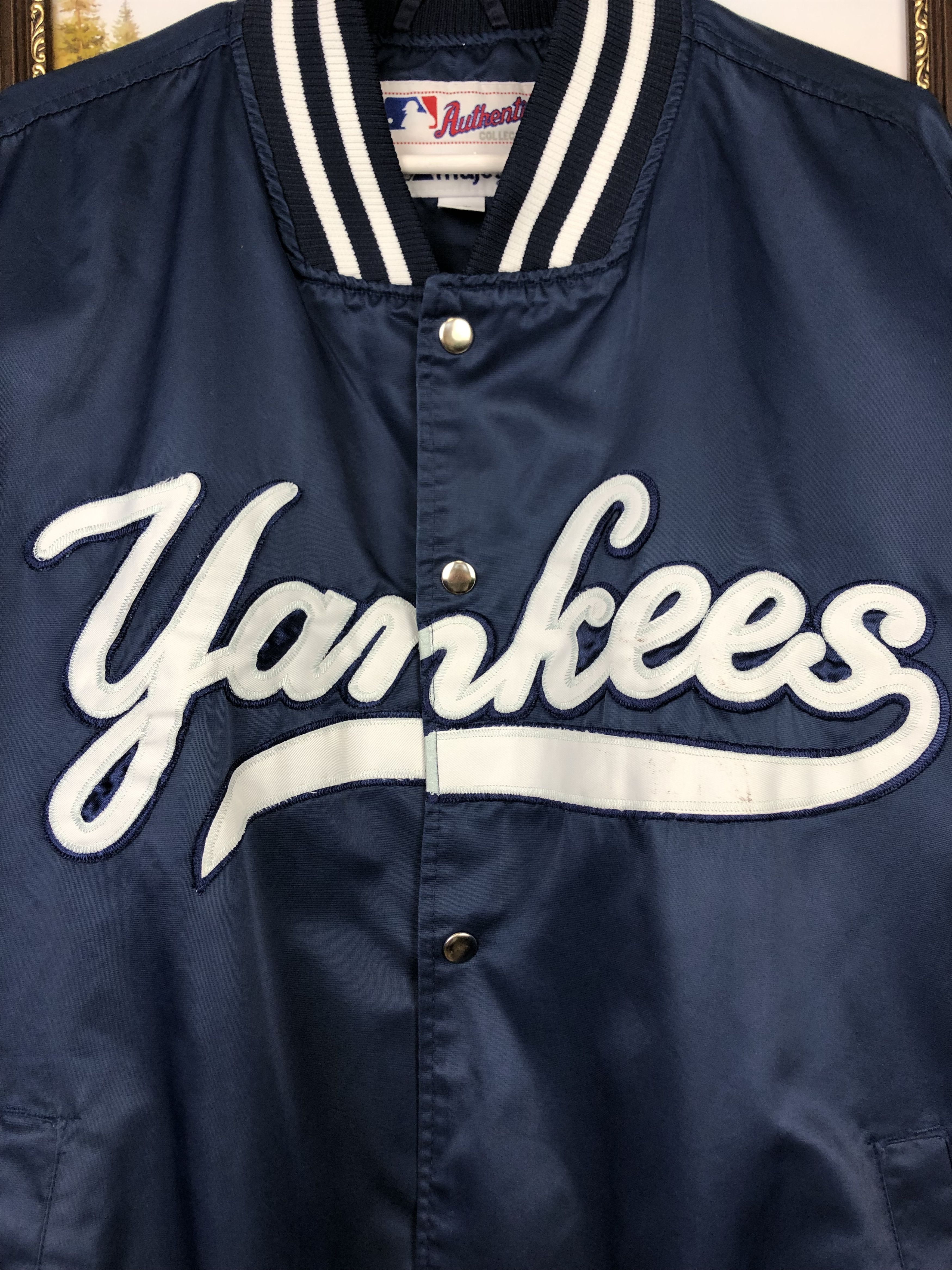 Majestic Vintage Majestic Varsity Jacket MLB New York Yankees Satin Size US XXL / EU 58 / 5 - 3 Thumbnail