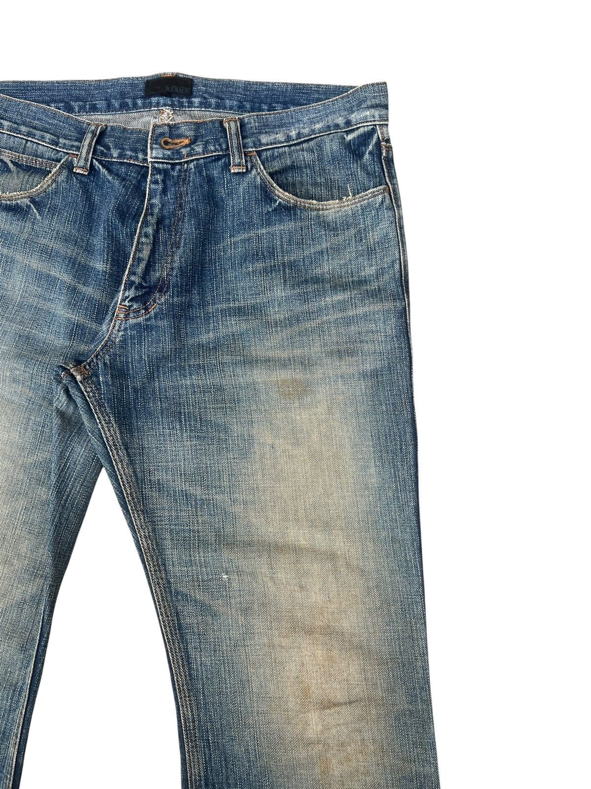 Beams Japan Vintage 90s Beams Japan Aging Dirty Mud Denim Flare Jeans Size US 32 / EU 48 - 11 Thumbnail