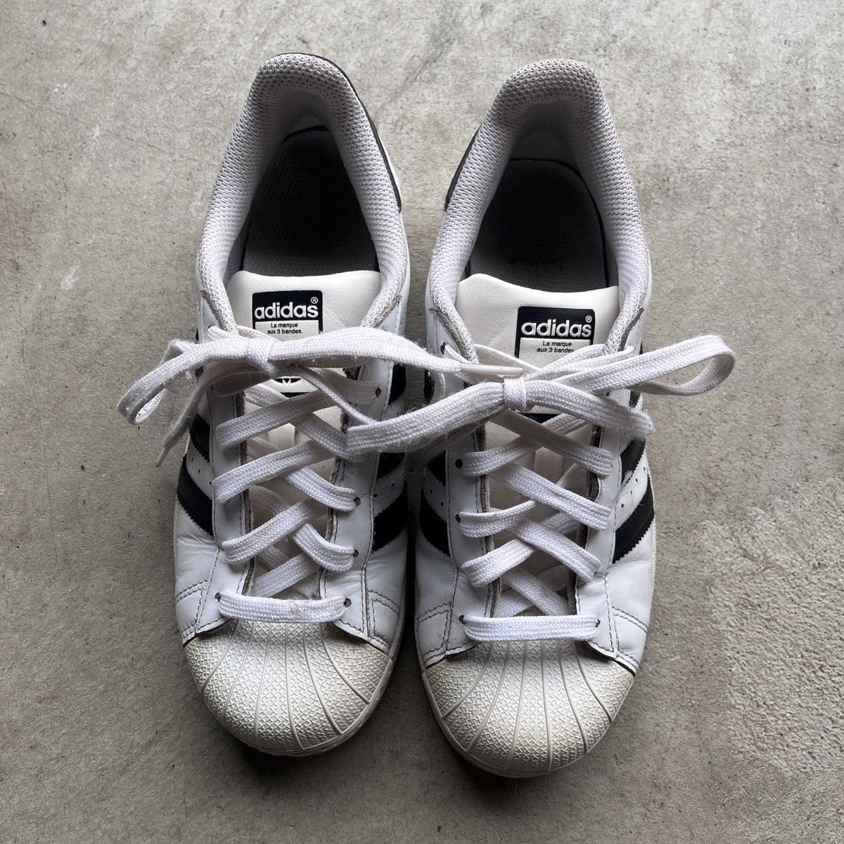 Adidas Adidas Superstar Big Kid’s Shoes White - Black B42369 Size US 6 / IT 36 - 4 Thumbnail