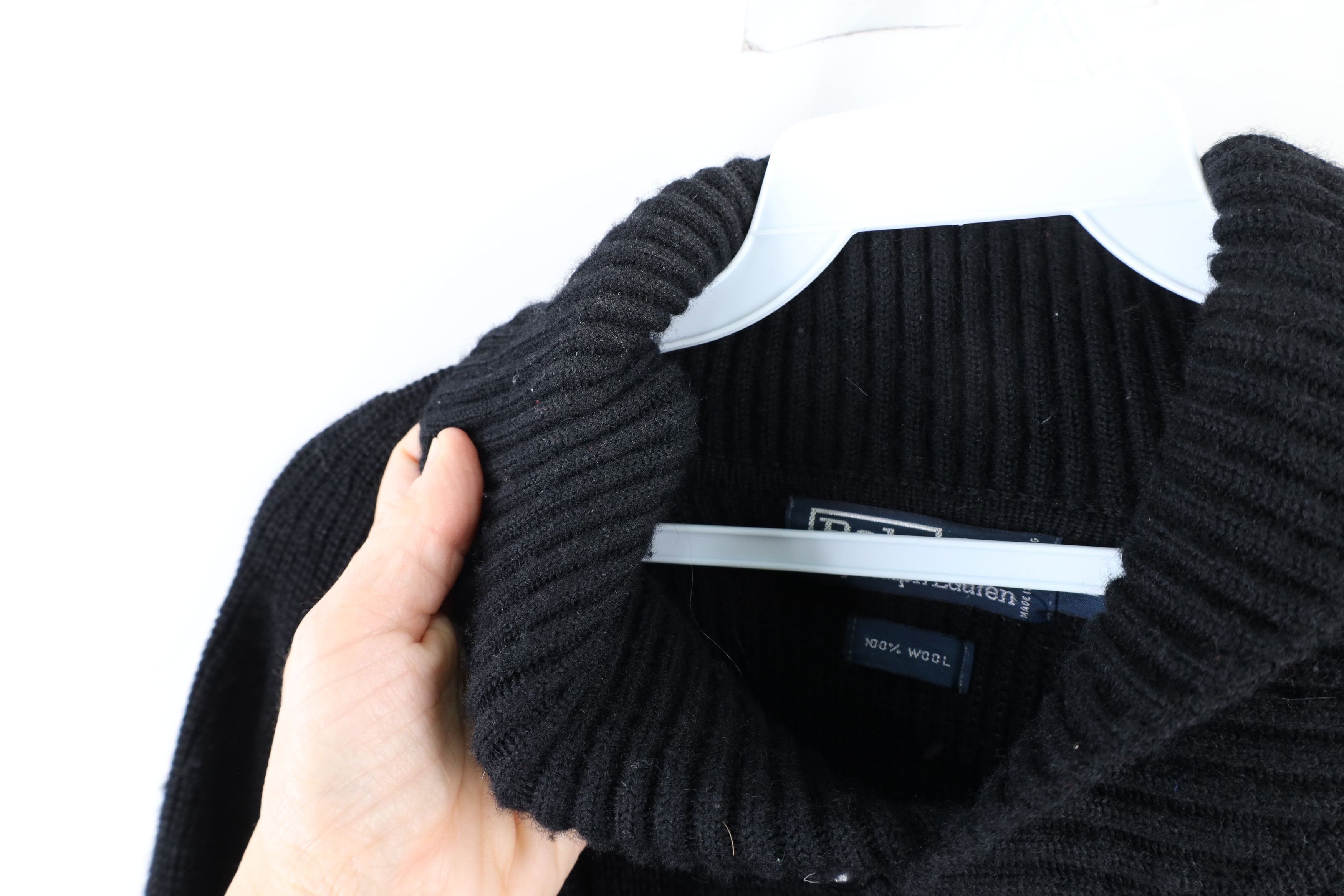 Polo Ralph Lauren Vintage 90s Ralph Lauren Chunky Wool Knit Cardigan Sweater Size US XL / EU 56 / 4 - 4 Thumbnail