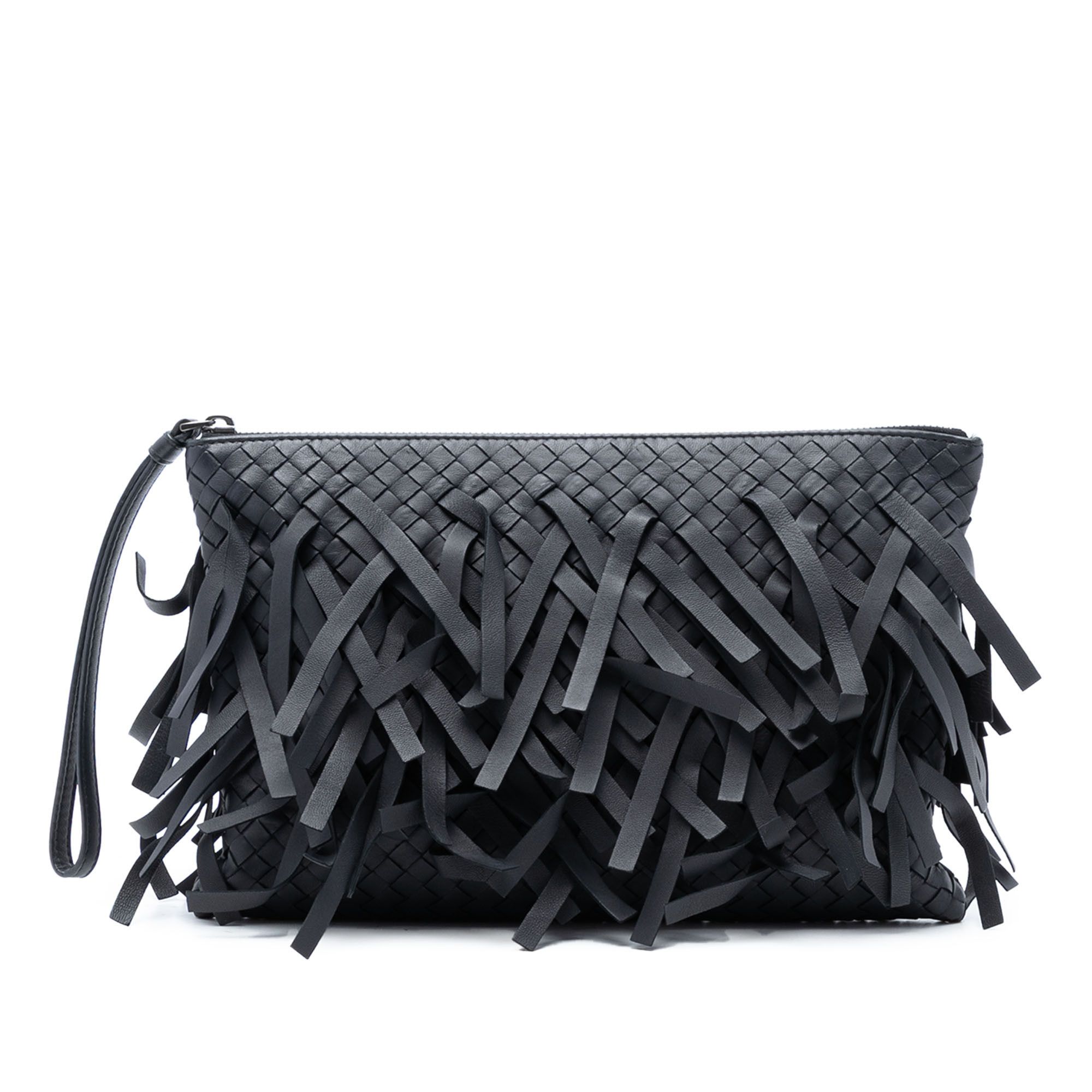 Bottega Veneta Bottega Veneta Nappa Intrecciato Palio Fringe Clutch Size ONE SIZE - 1 Thumbnail