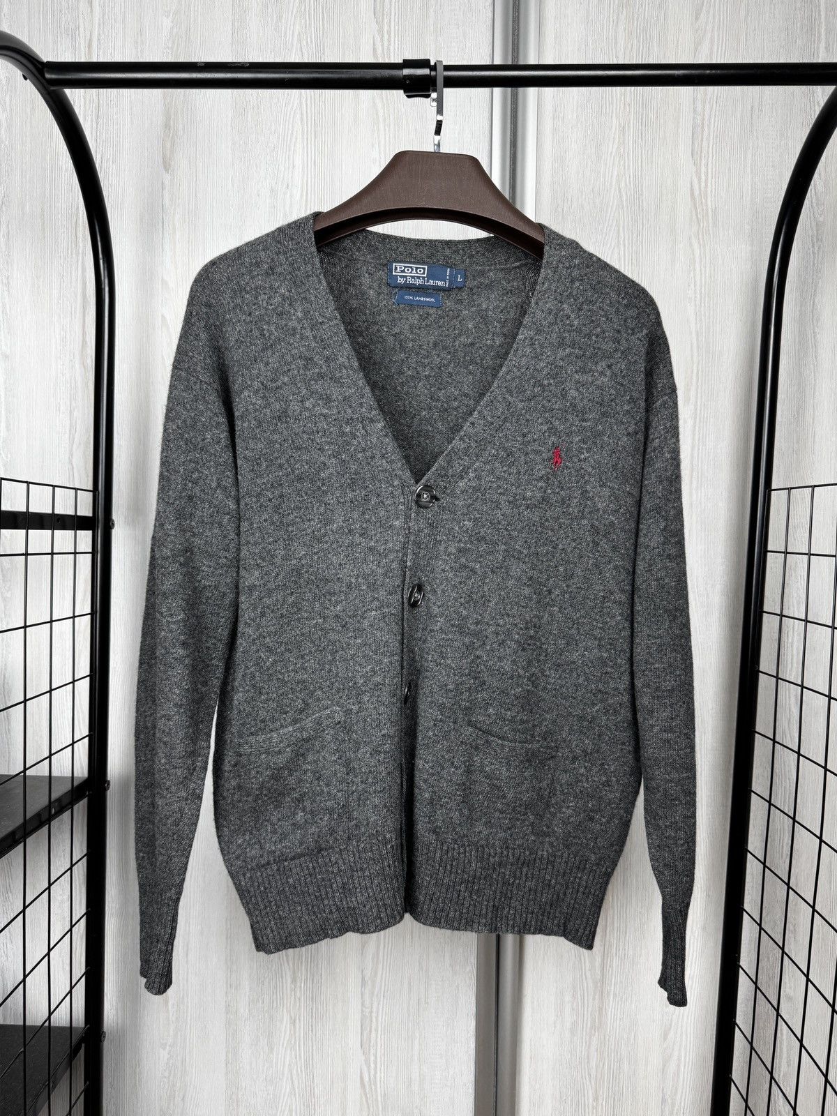Polo Ralph Lauren Polo Ralph Lauren vintage grey wool knitted cardigan Size US L / EU 52-54 / 3 - 1 Thumbnail
