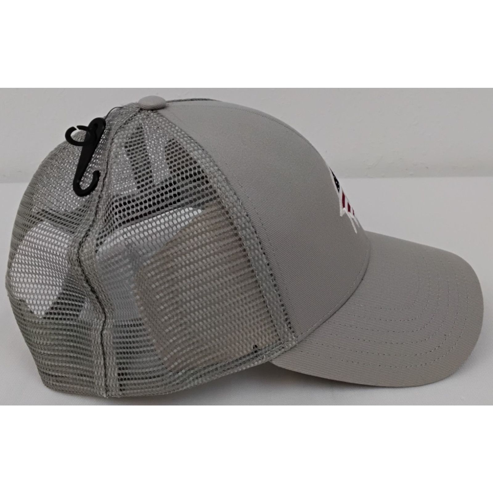Simms Simms USA Catch Trucker Sterling Gray Ball Cap New With Tag Size ONE SIZE - 4 Thumbnail