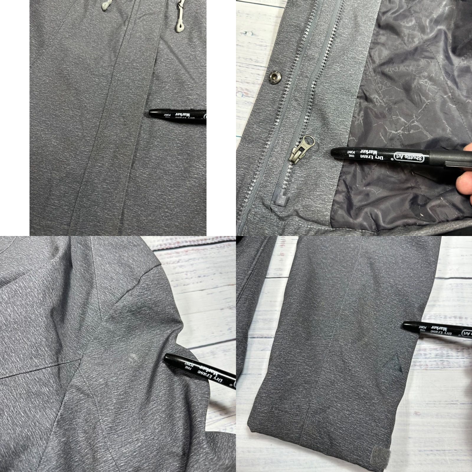 Vintage Gerry Women's Jacket Zip Front Hooded Gray S Pockets Drawcord Hem Size S / US 4 / IT 40 - 8 Thumbnail